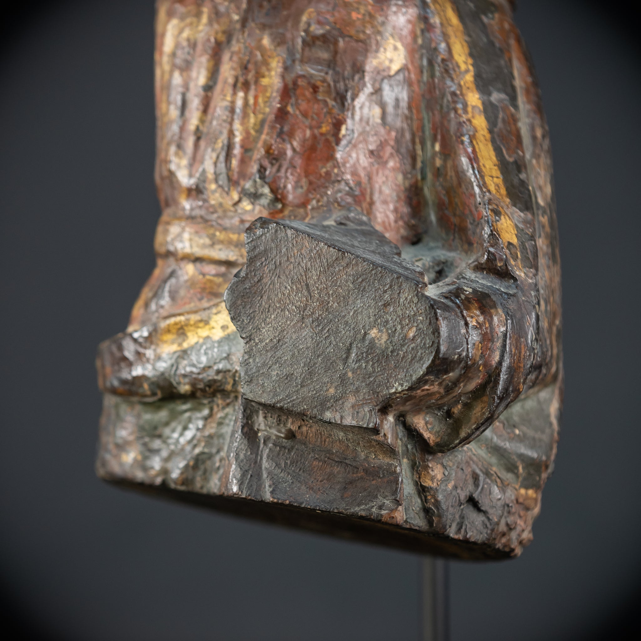 Saint Barbara Wooden Torso Sculpture | 1600s Antique