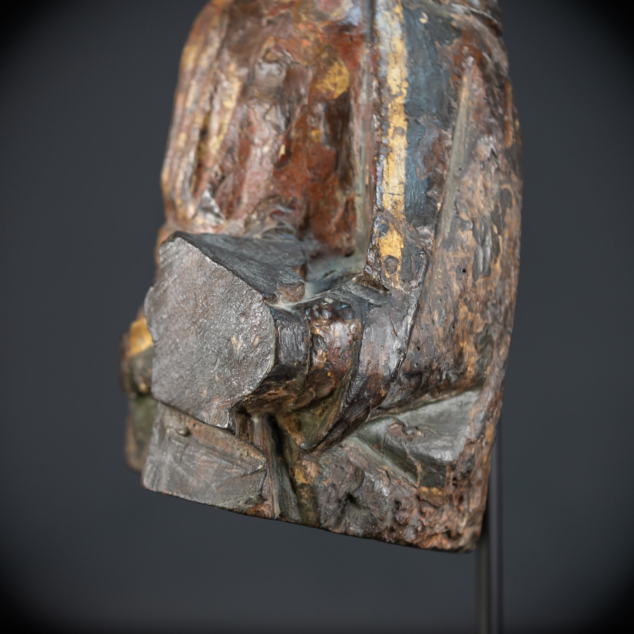 Saint Barbara Wooden Torso Sculpture | 1600s Antique