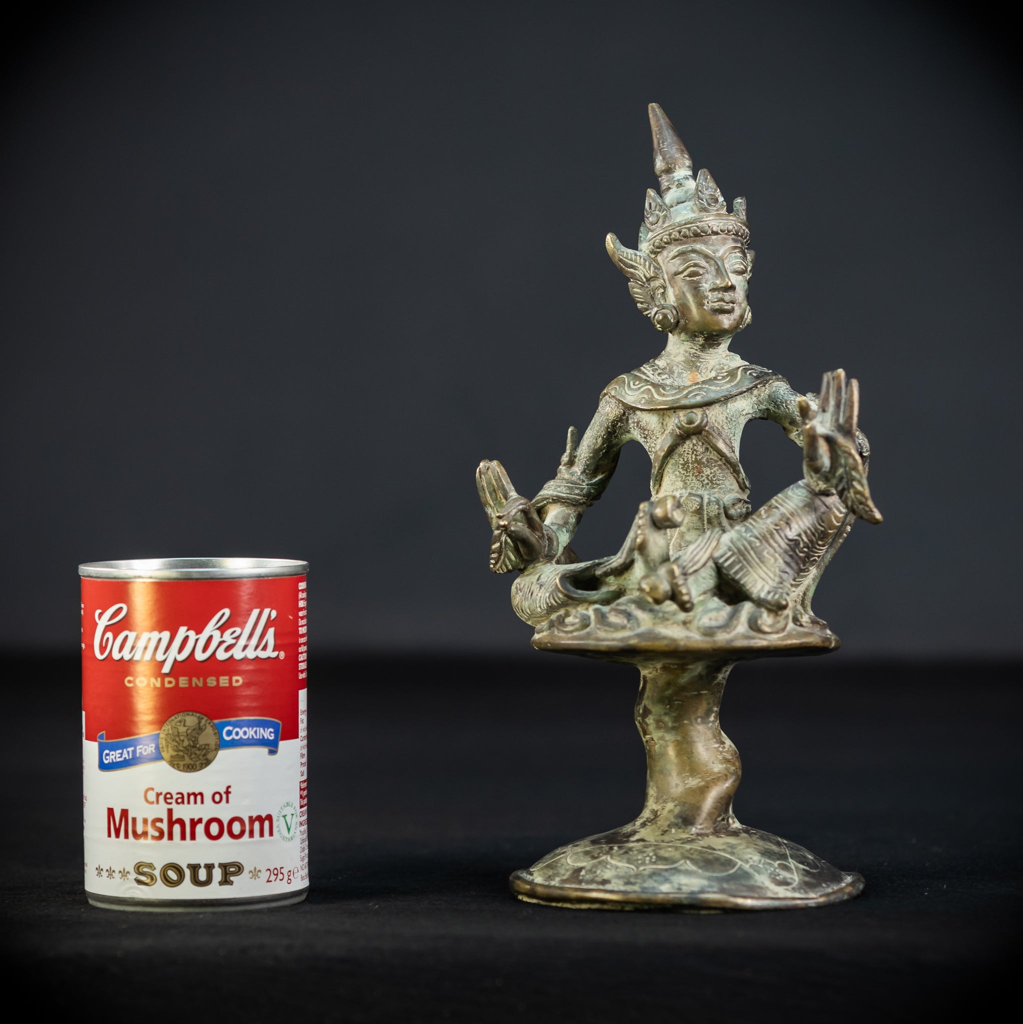 Bodhisattva on Rising Lotus Indonesian Bronze | 9.3" / 23.5 cm