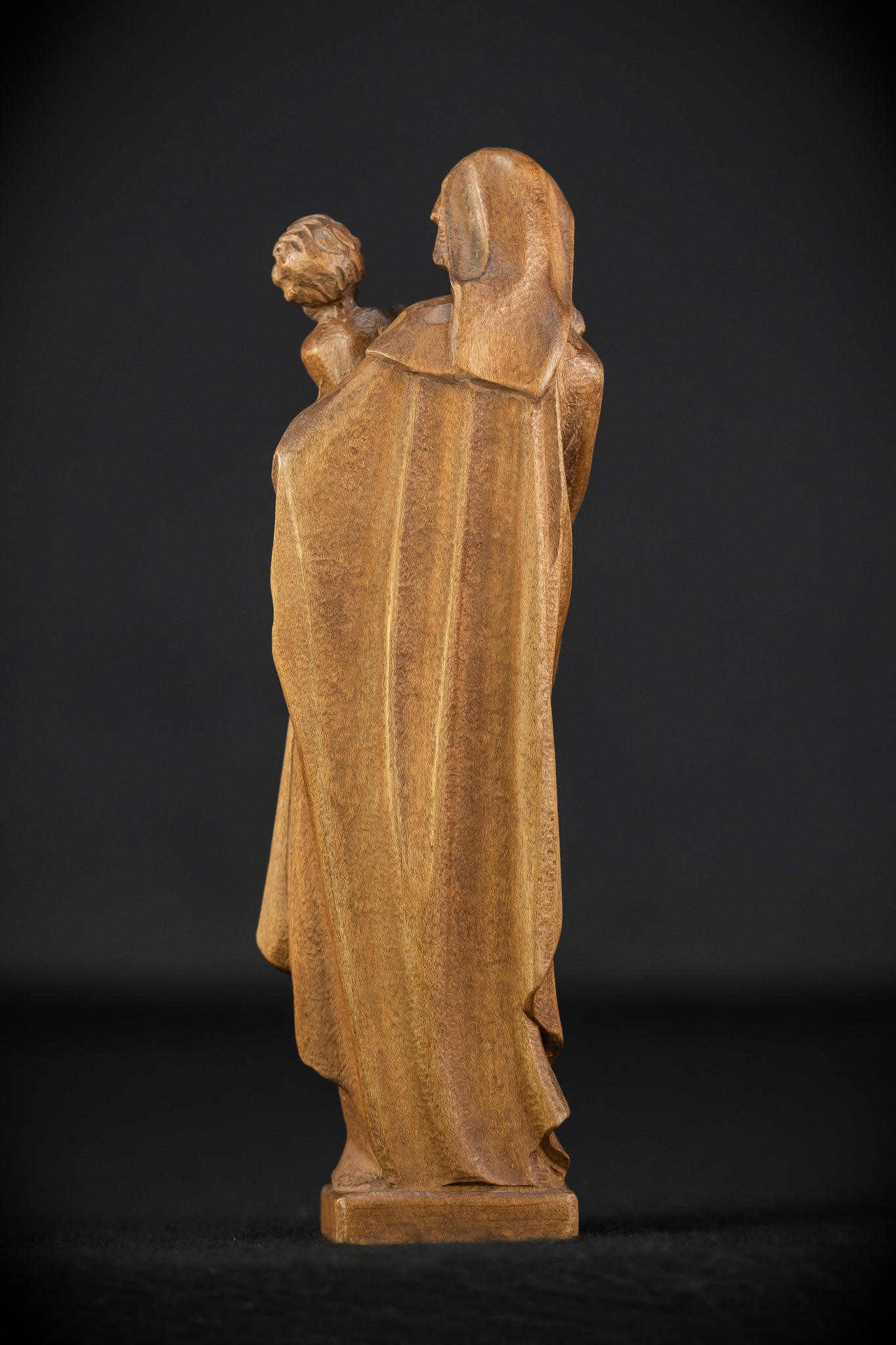 Virgin Mary Child Jesus Wooden | Antique Statue | 11”