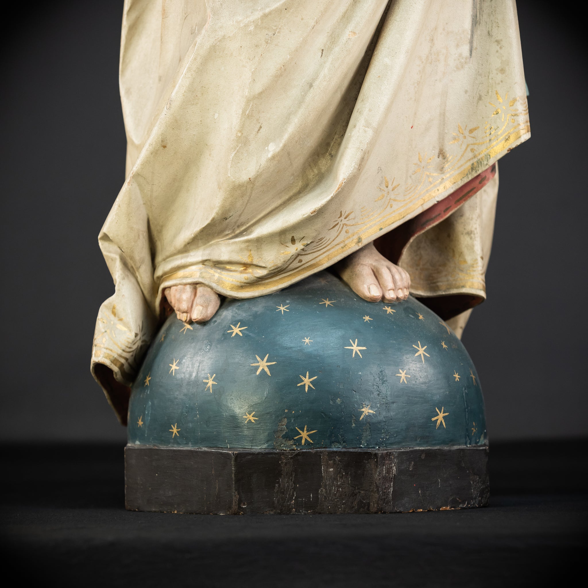 Infant Jesus of Prague Wooden Statue | 1800s Antique | 33.5" / 85 cm