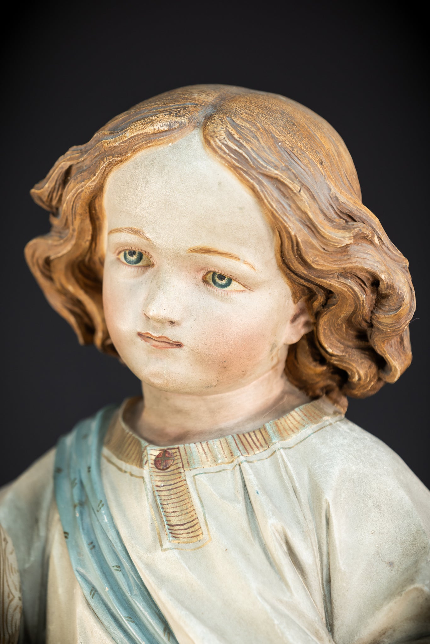 Infant Jesus of Prague Wooden Statue | 1800s Antique | 33.5" / 85 cm