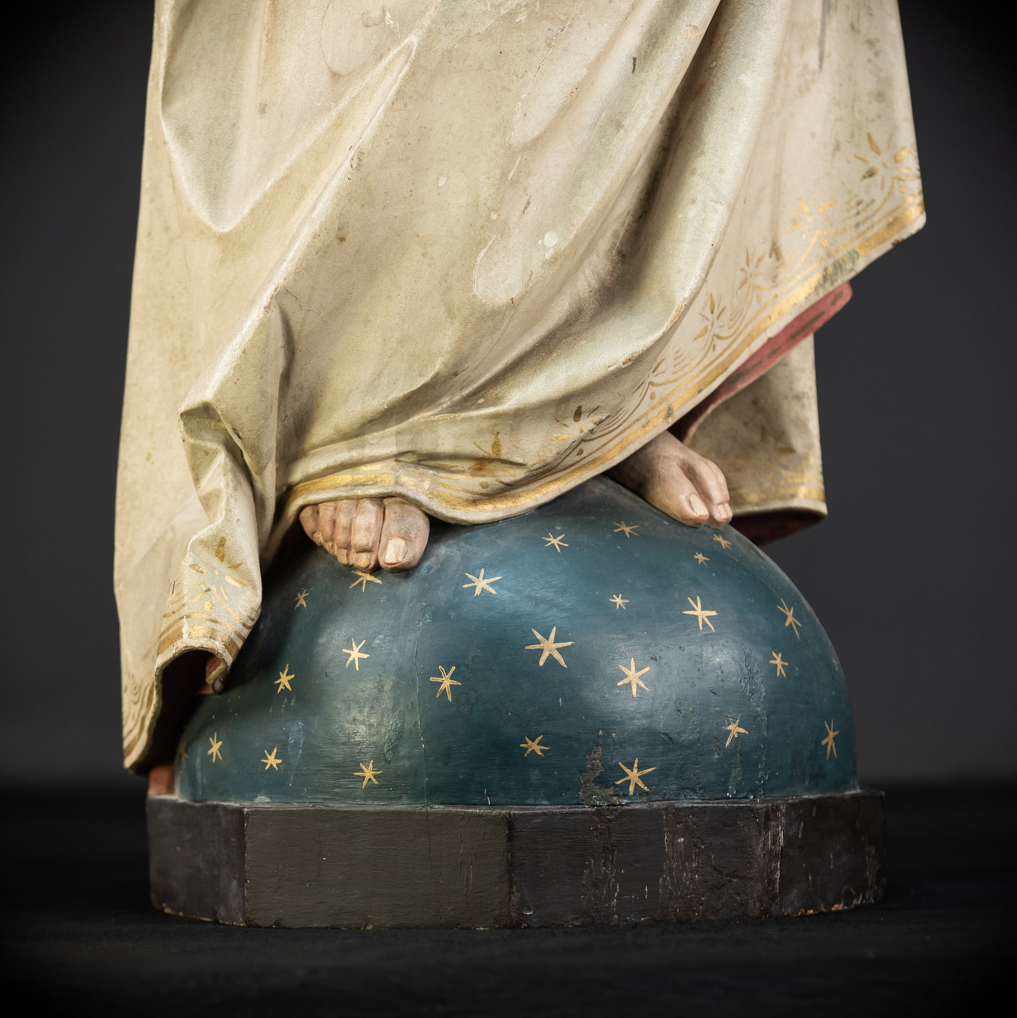 Infant Jesus of Prague Wooden Statue | 1800s Antique | 33.5" / 85 cm