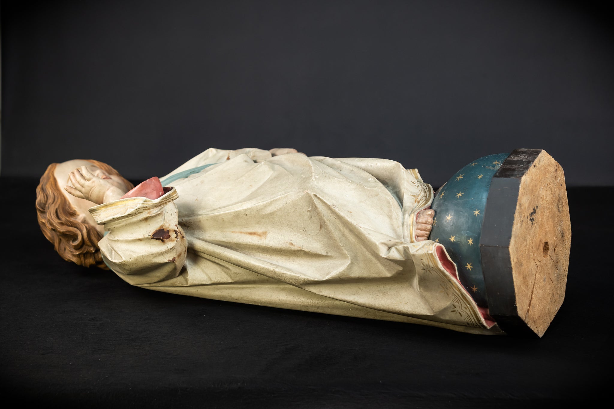 Infant Jesus of Prague Wooden Statue | 1800s Antique | 33.5" / 85 cm