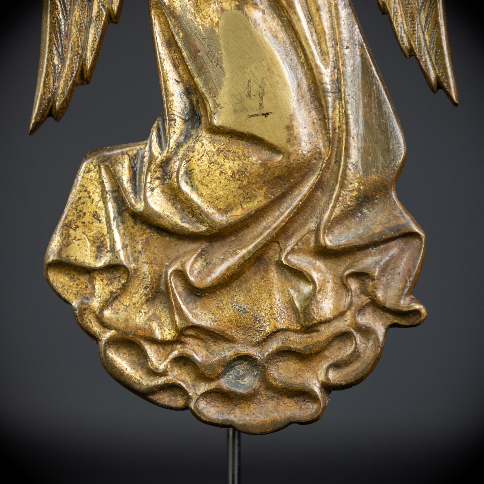 Pair Angel Sculptures | Antique Bronze 1800s | 11"