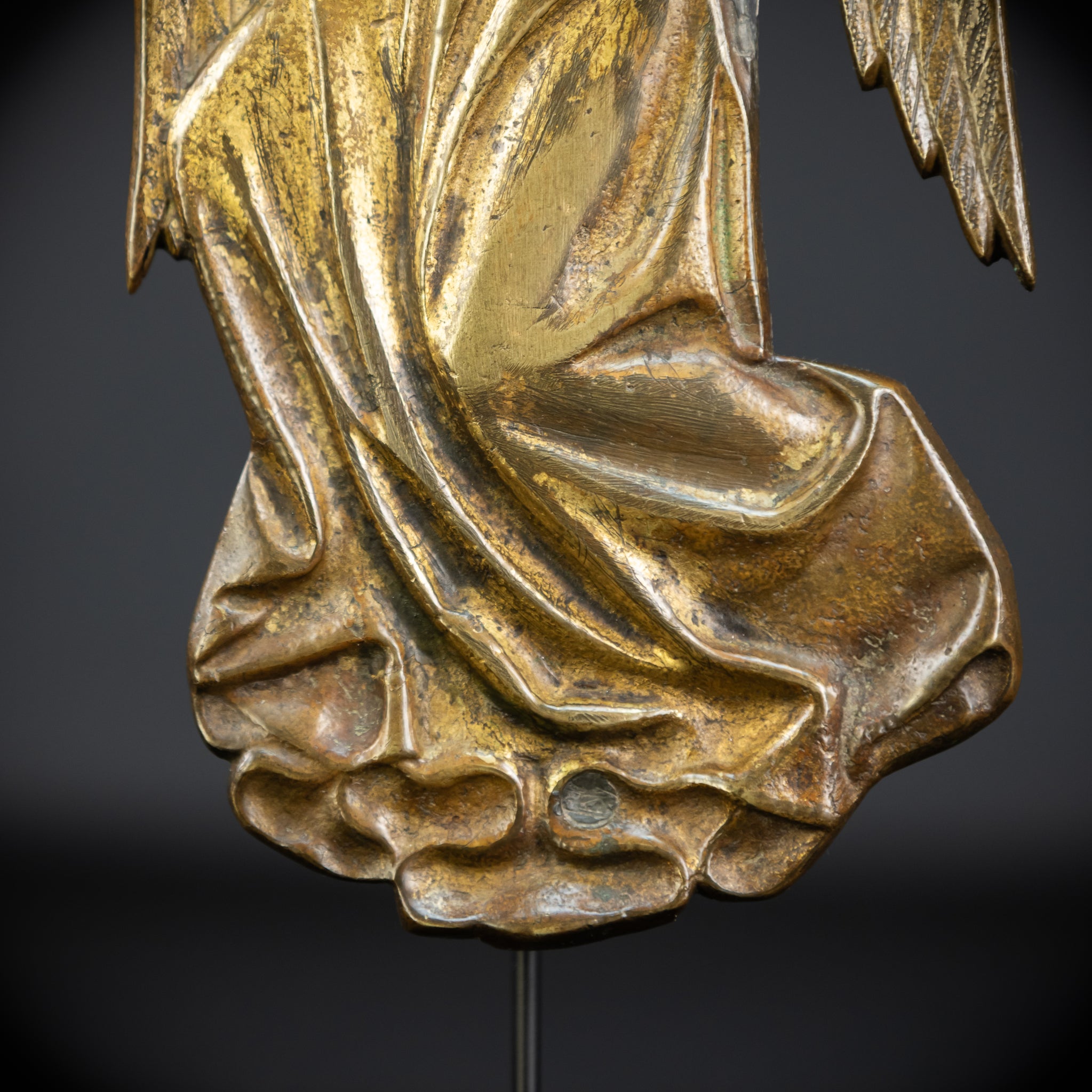 Pair Angel Sculptures | Antique Bronze 1800s | 11"