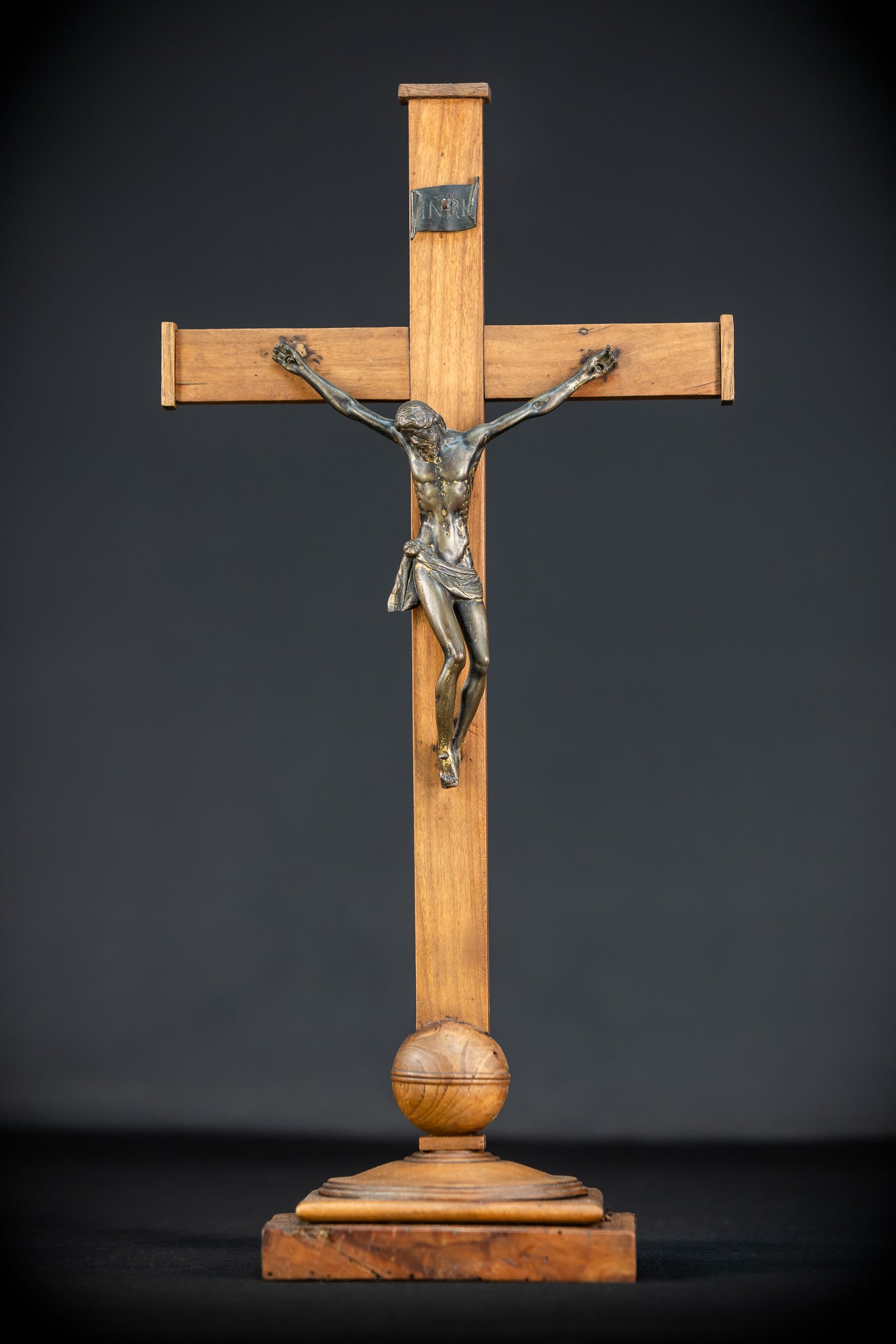 Renaissance Crucifix | Italian 1500s Bronze Corpus | 18.5"
