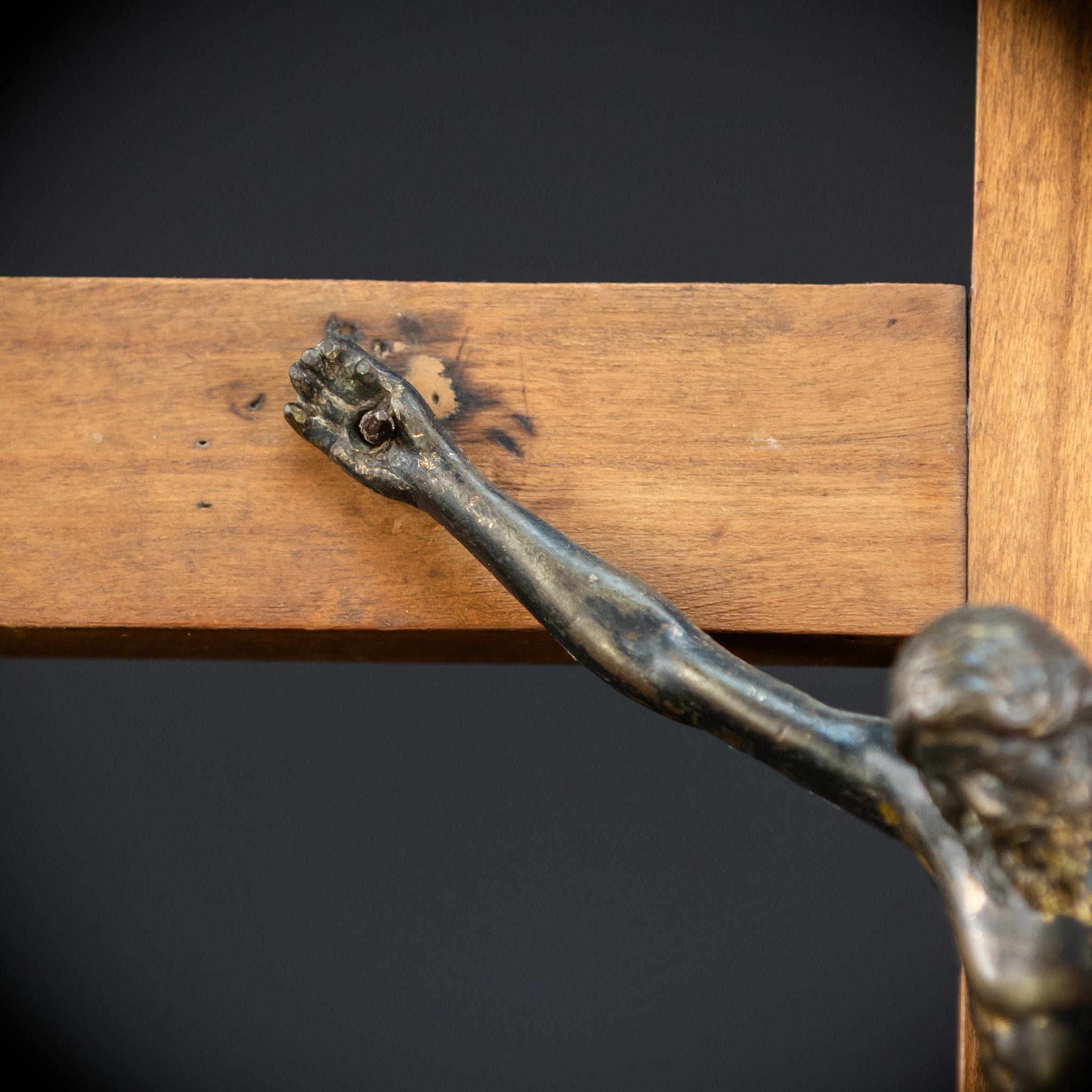 Renaissance Crucifix | Italian 1500s Bronze Corpus | 18.5"