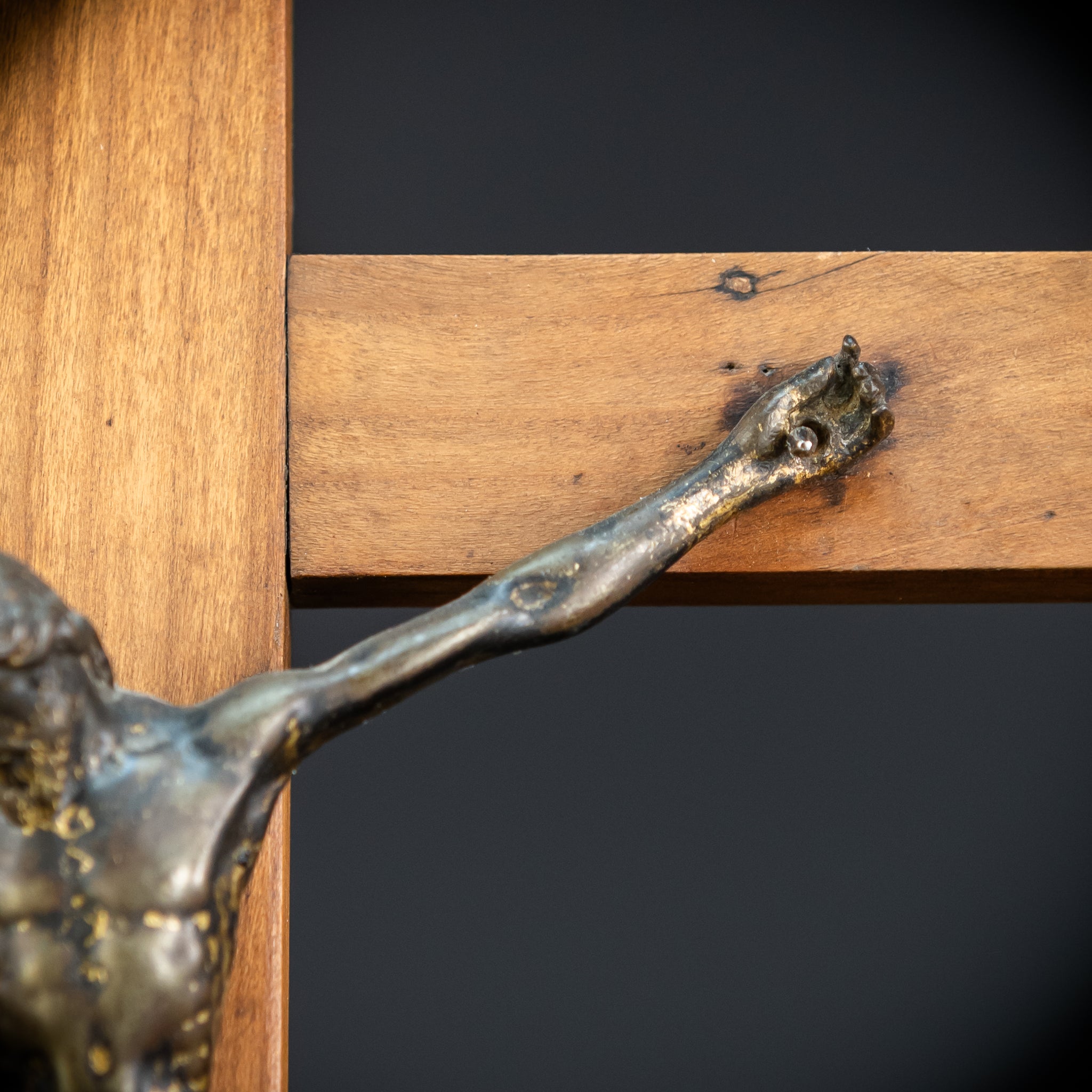 Renaissance Crucifix | Italian 1500s Bronze Corpus | 18.5"