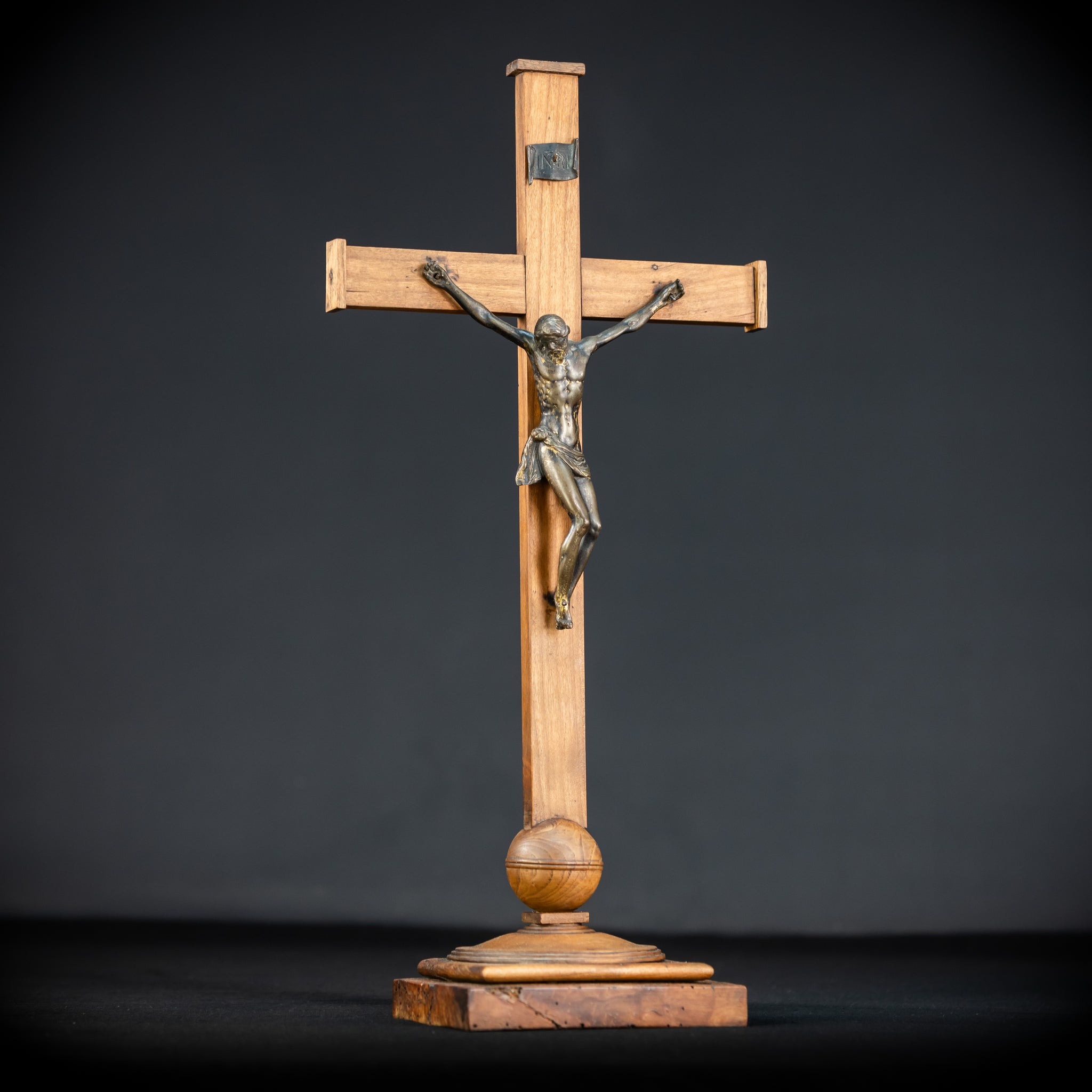 Renaissance Crucifix | Italian 1500s Bronze Corpus | 18.5"