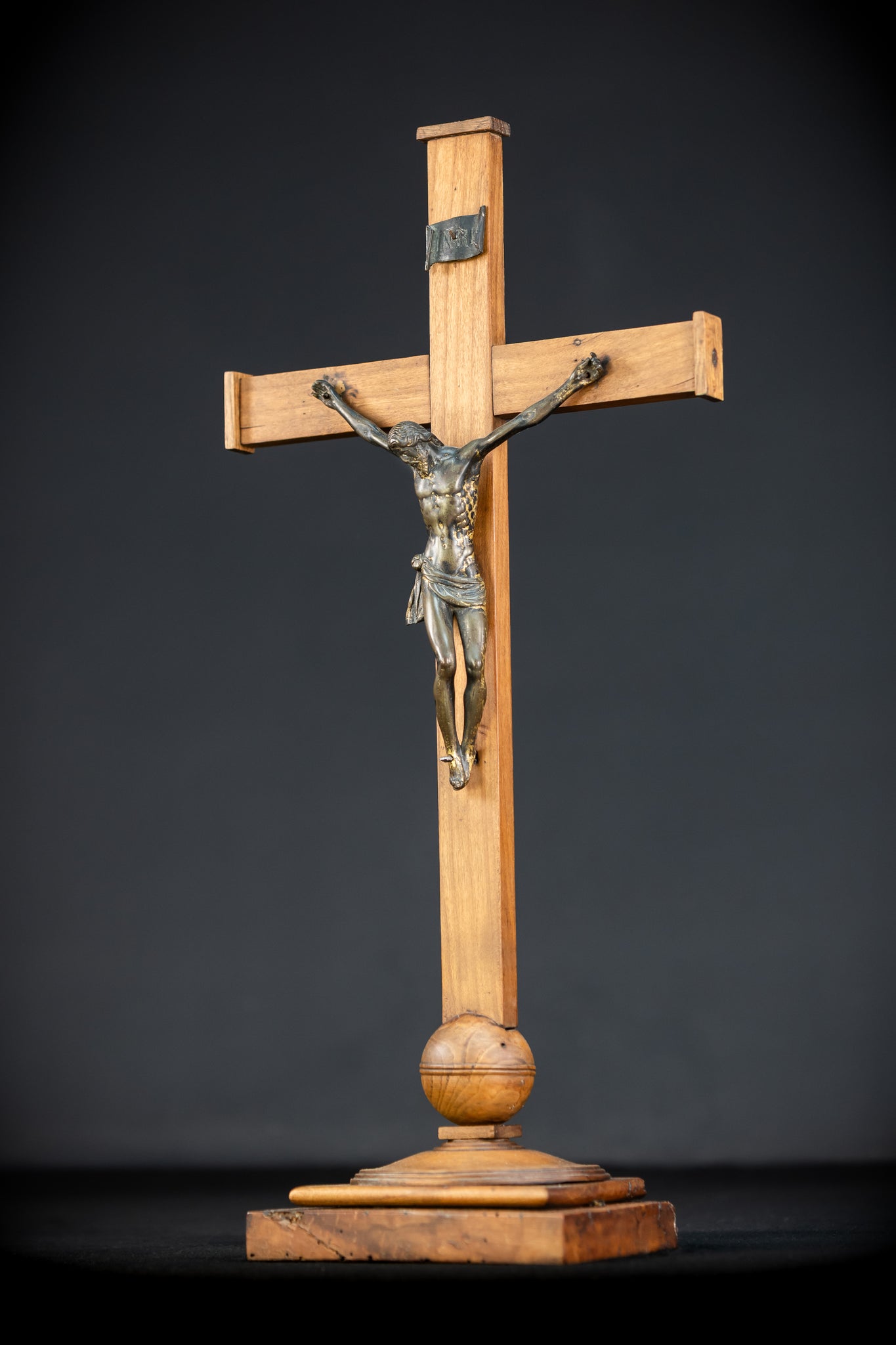 Renaissance Crucifix | Italian 1500s Bronze Corpus | 18.5"