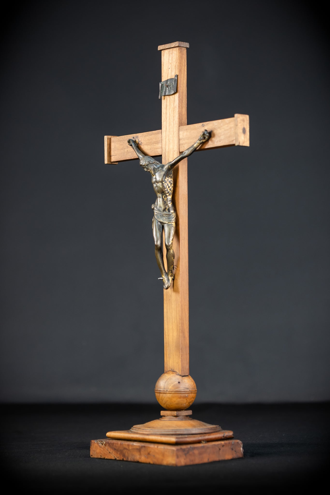 Renaissance Crucifix | Italian 1500s Bronze Corpus | 18.5"
