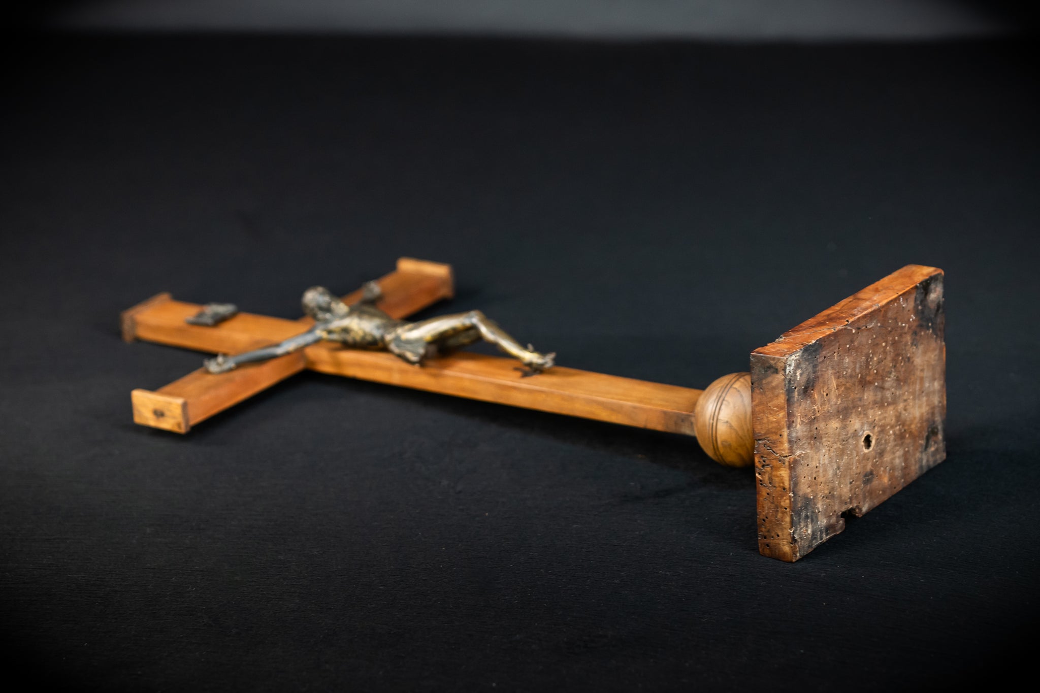 Renaissance Crucifix | Italian 1500s Bronze Corpus | 18.5"