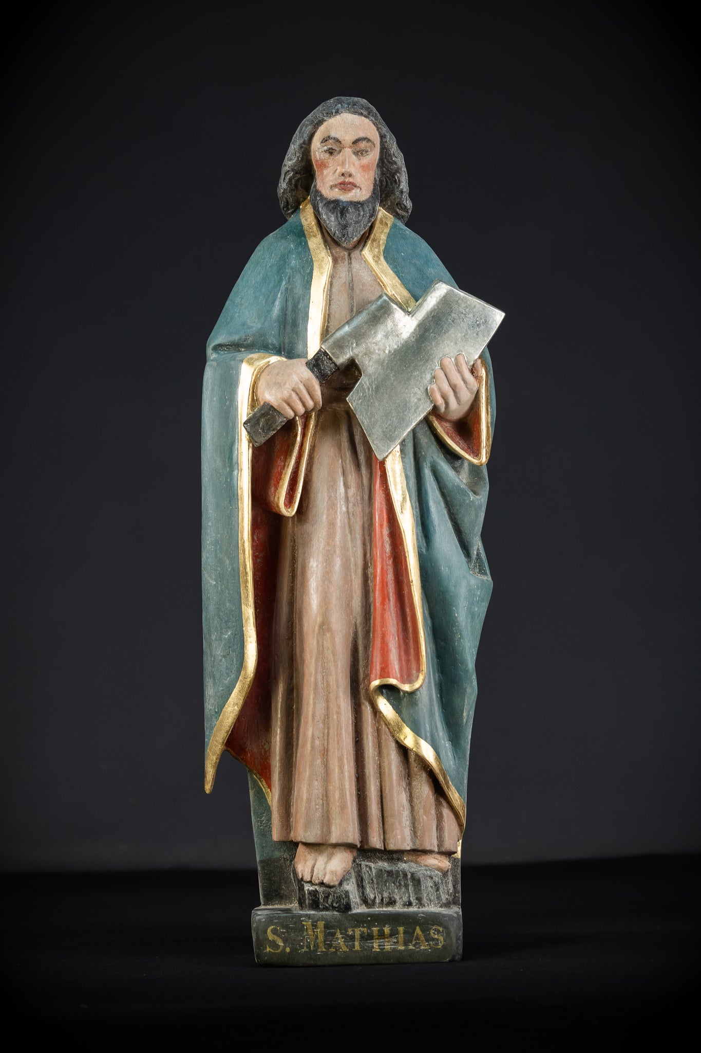 RARE Gothic Saint Matthias Statue | 1500s | 24.2”