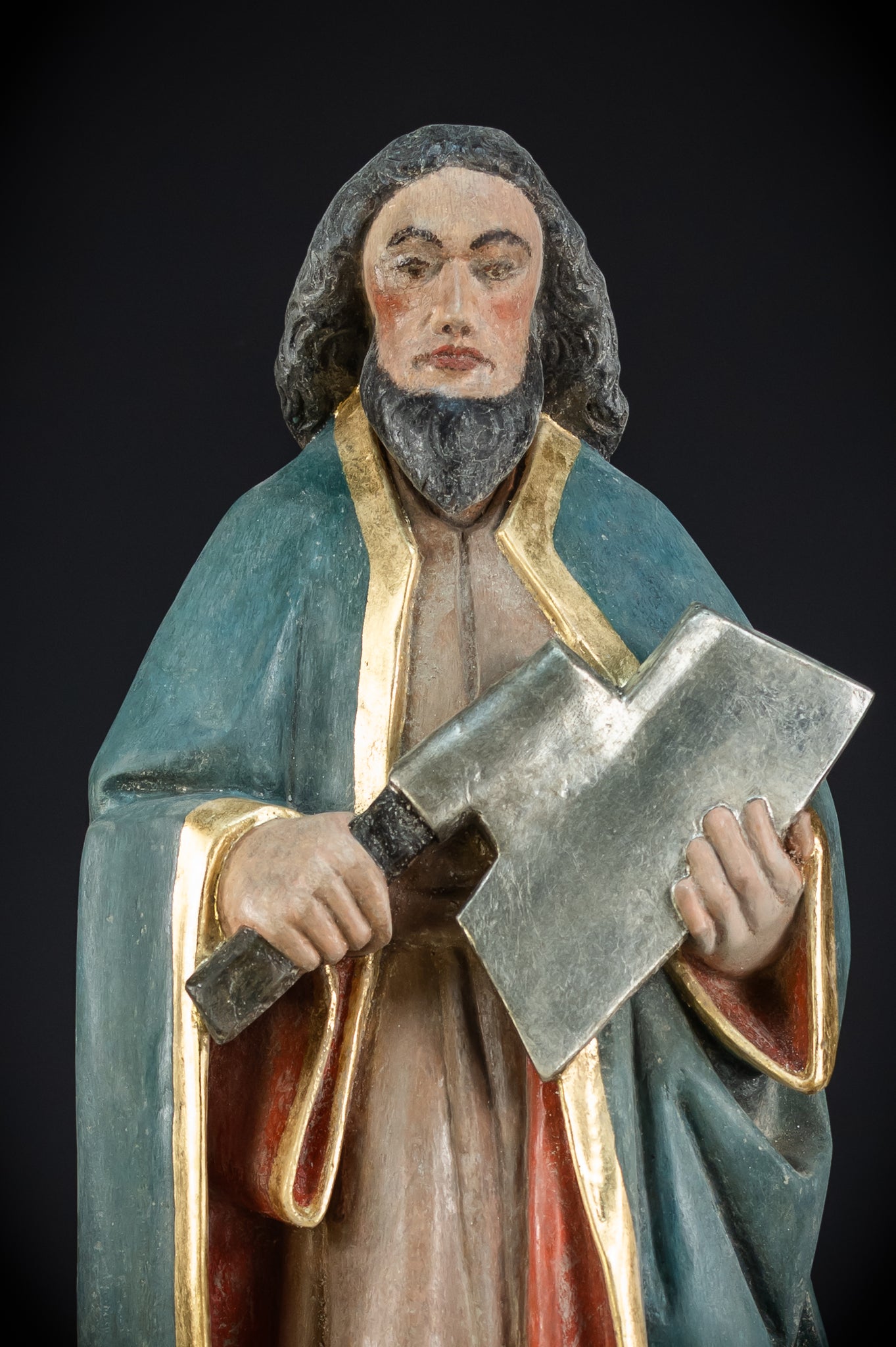 RARE Gothic Saint Matthias Statue | 1500s | 24.2”