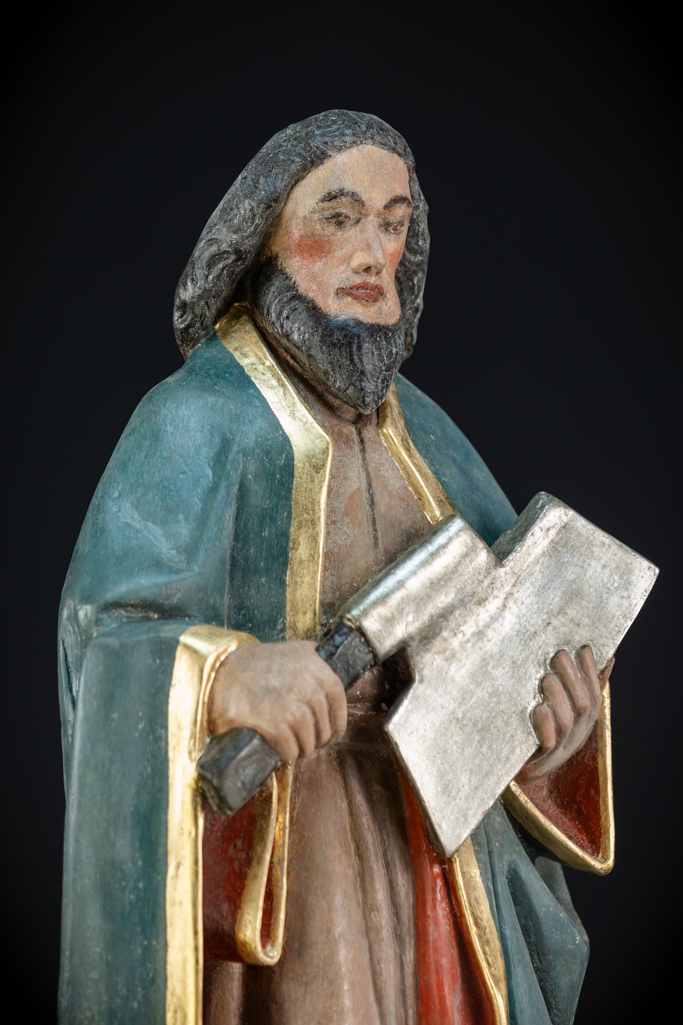 RARE Gothic Saint Matthias Statue | 1500s | 24.2”