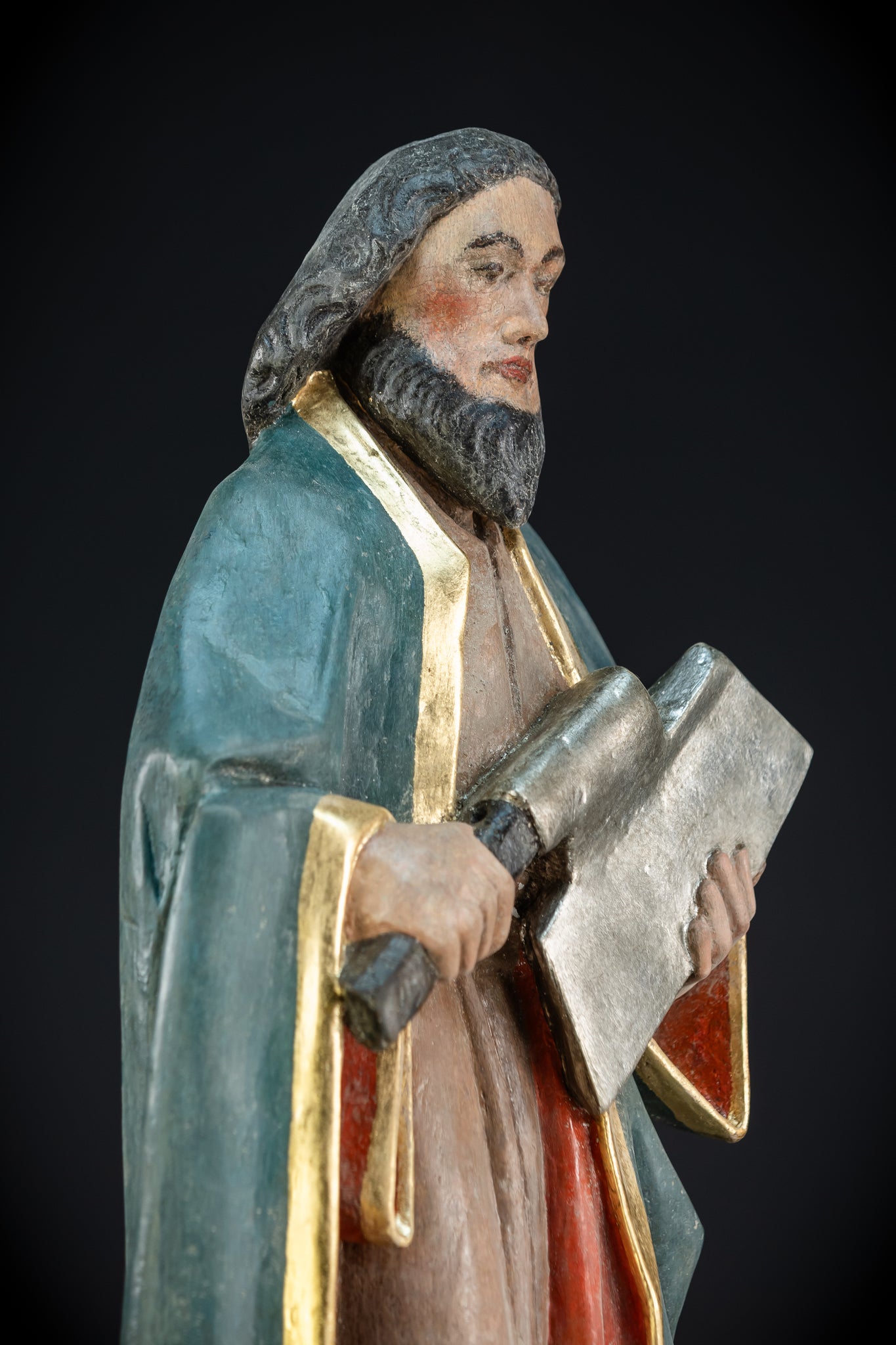 RARE Gothic Saint Matthias Statue | 1500s | 24.2”