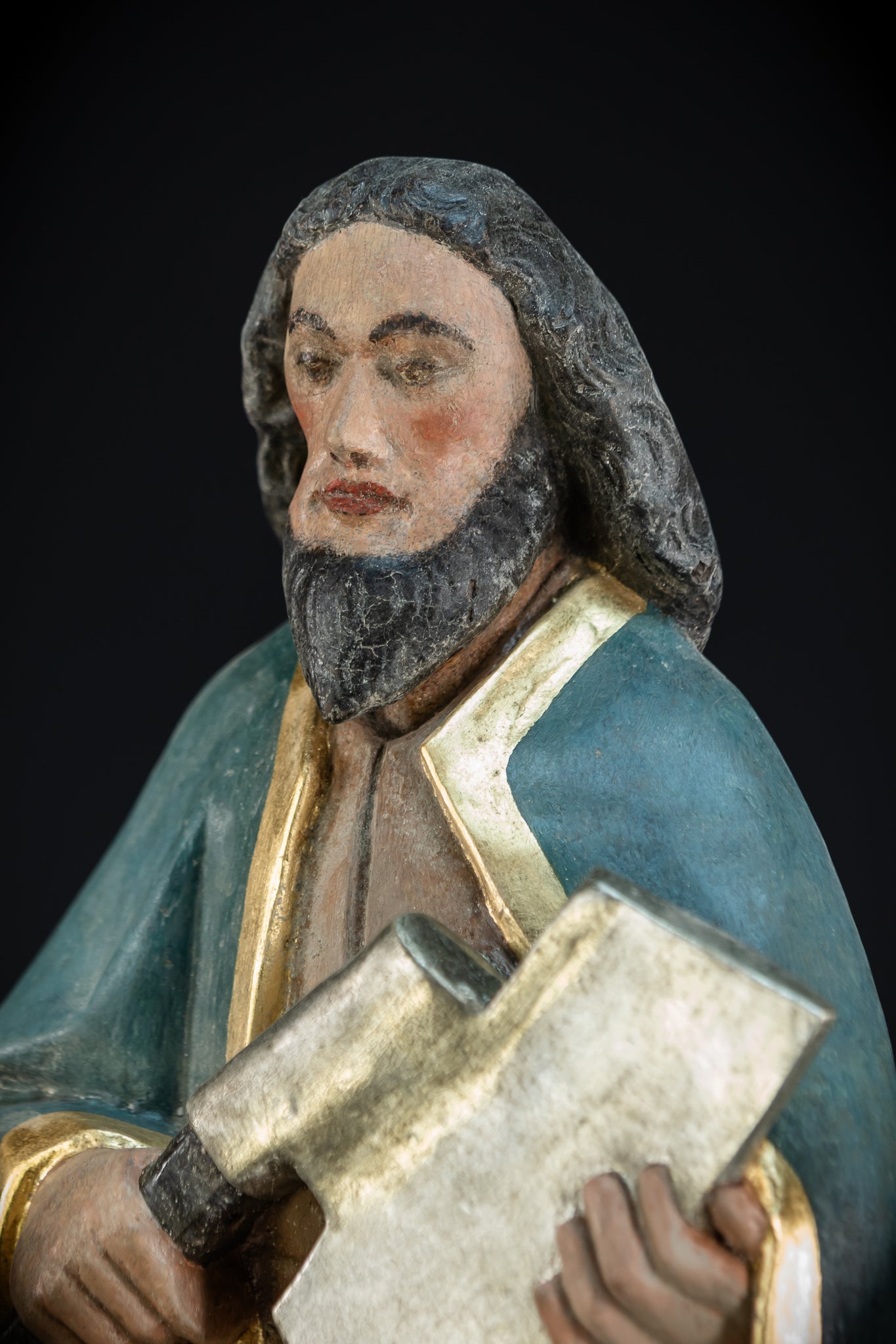 RARE Gothic Saint Matthias Statue | 1500s | 24.2”