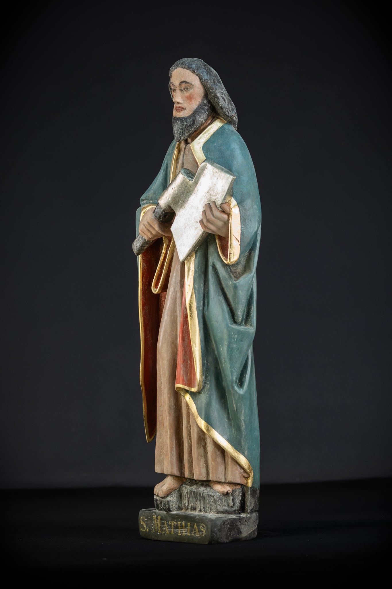 RARE Gothic Saint Matthias Statue | 1500s | 24.2”