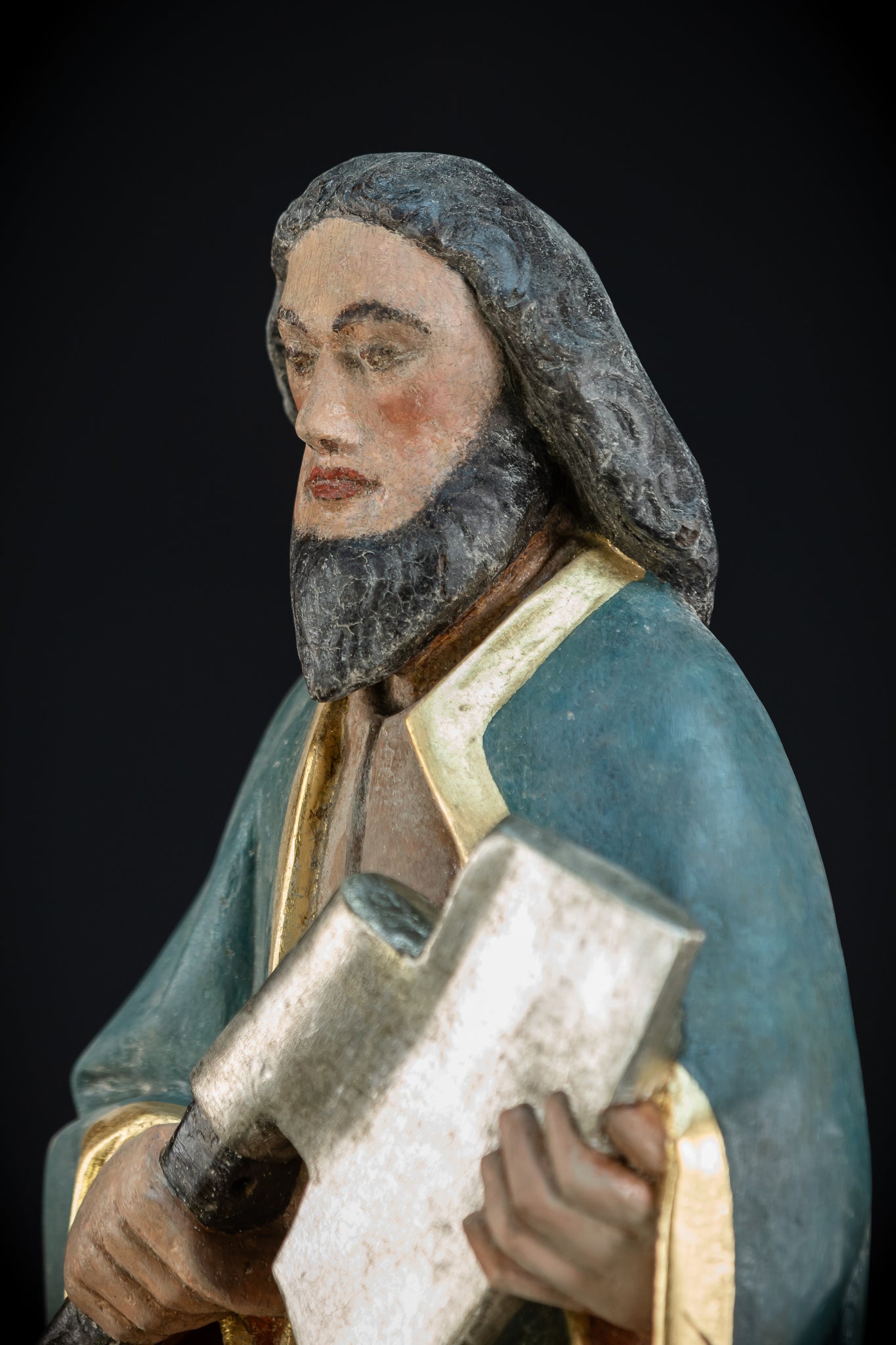 RARE Gothic Saint Matthias Statue | 1500s | 24.2”