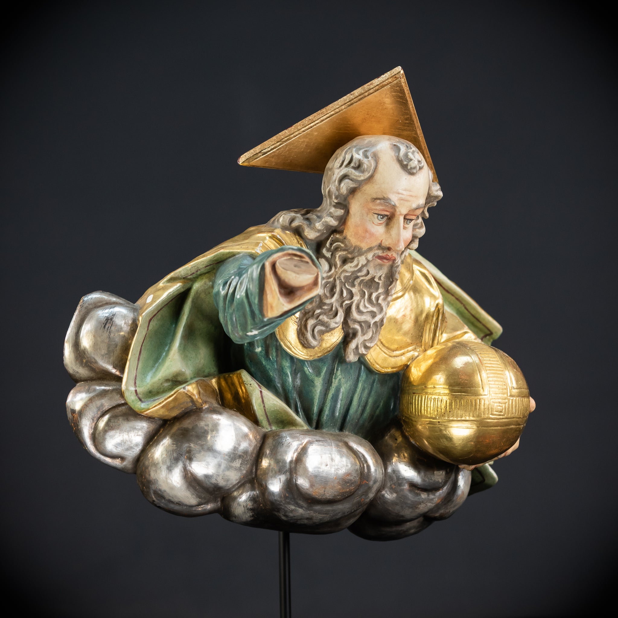 God The Father Sculpture | 1700s Antique | 15" / 38 cm