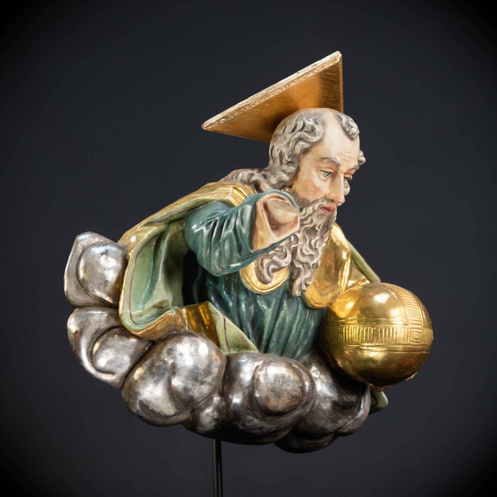 God The Father Sculpture | 1700s Antique | 15" / 38 cm