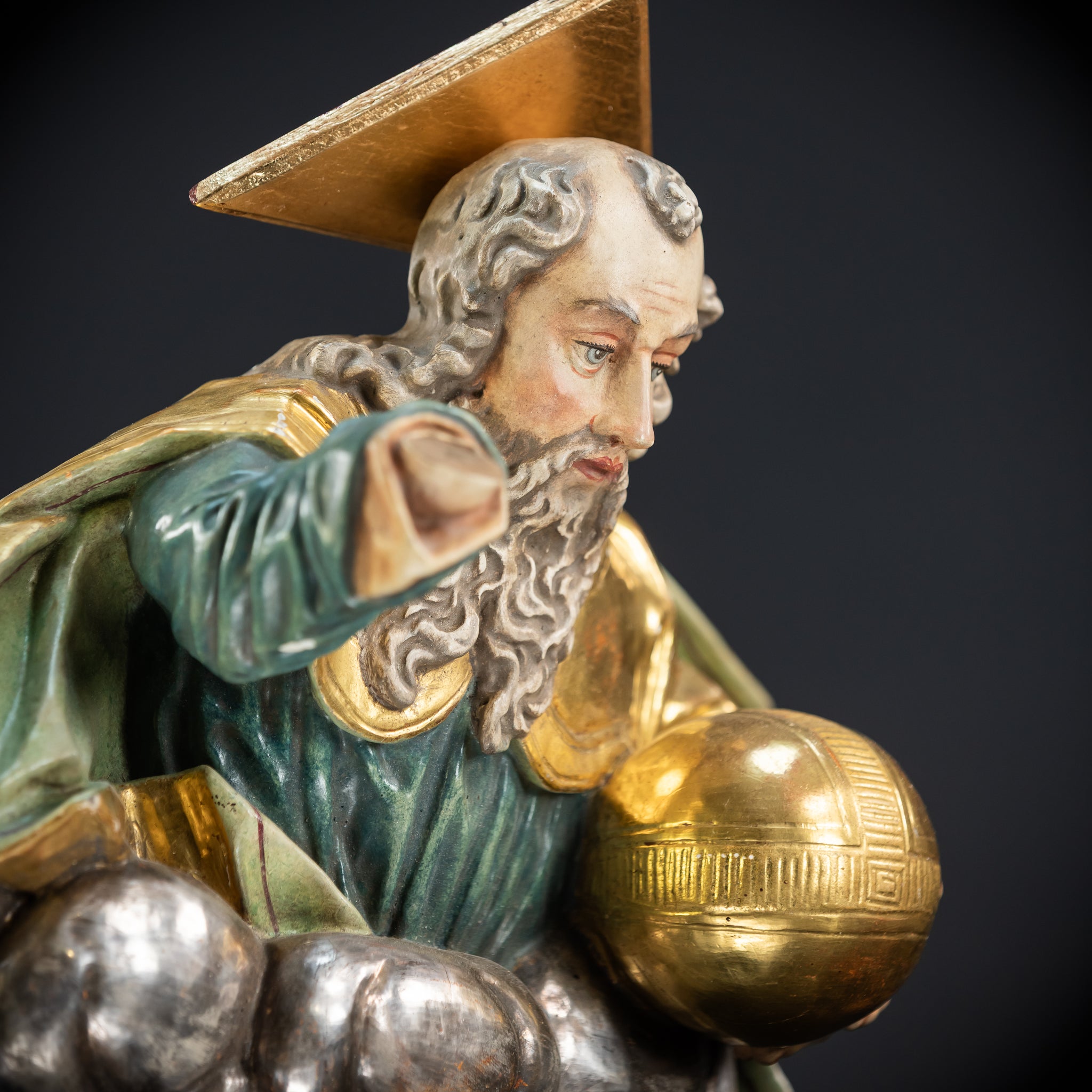 God The Father Sculpture | 1700s Antique | 15" / 38 cm