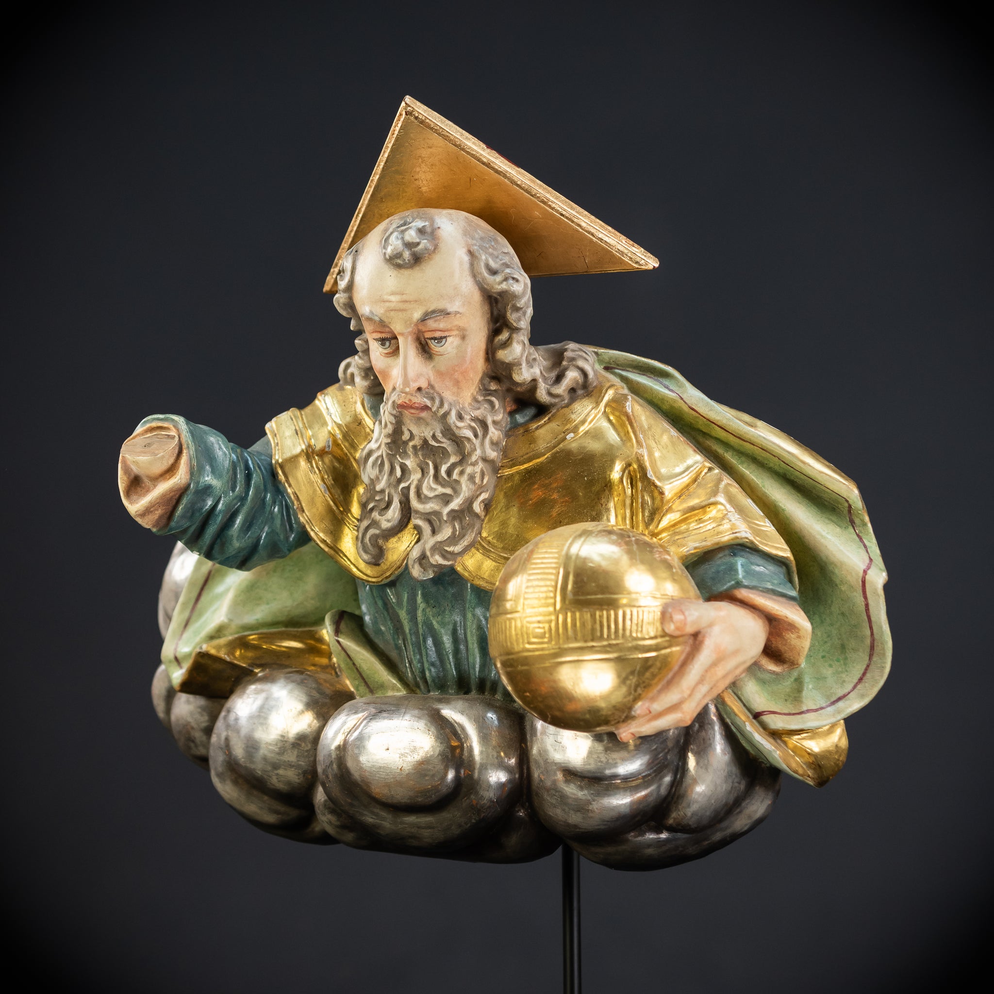 God The Father Sculpture | 1700s Antique | 15" / 38 cm