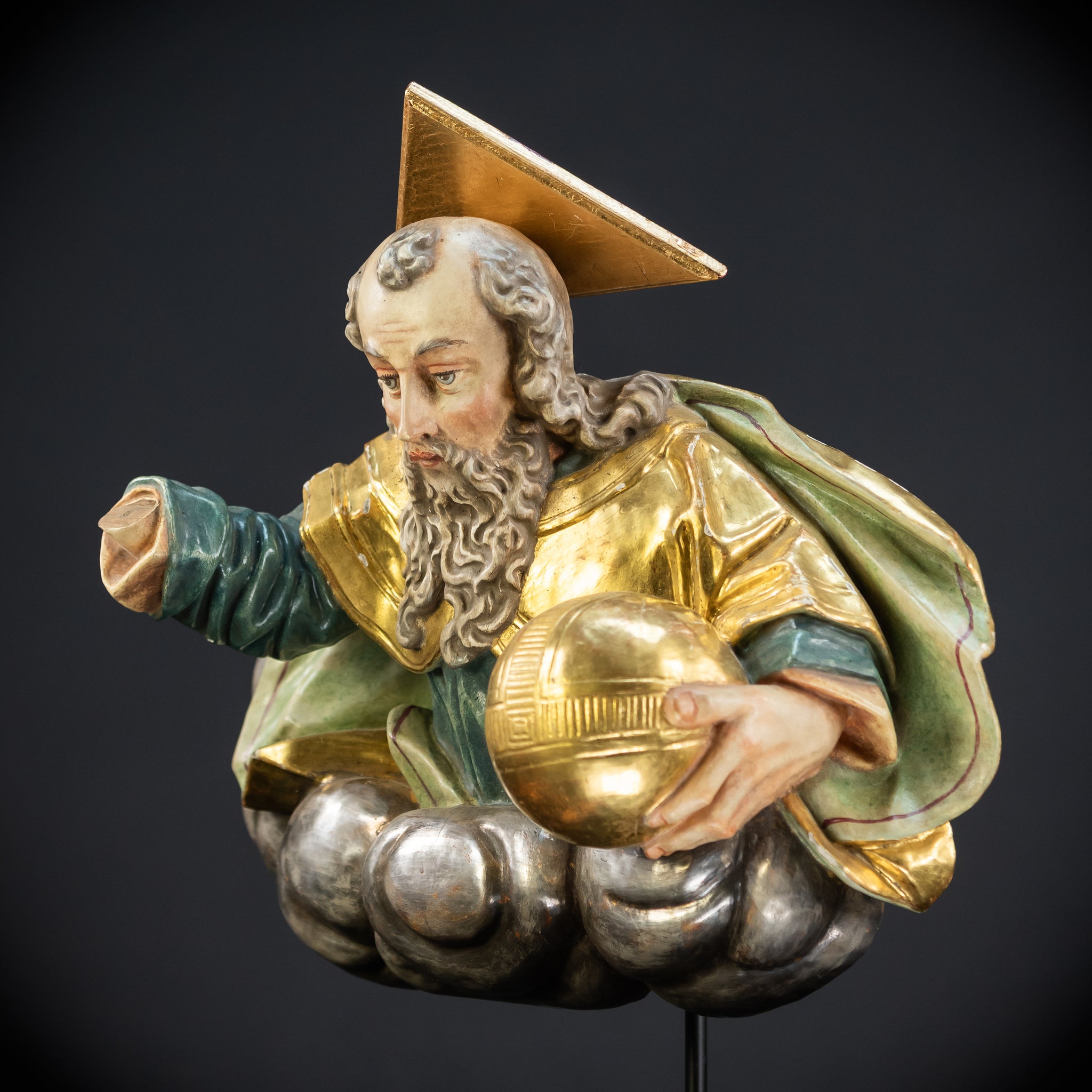 God The Father Sculpture | 1700s Antique | 15" / 38 cm
