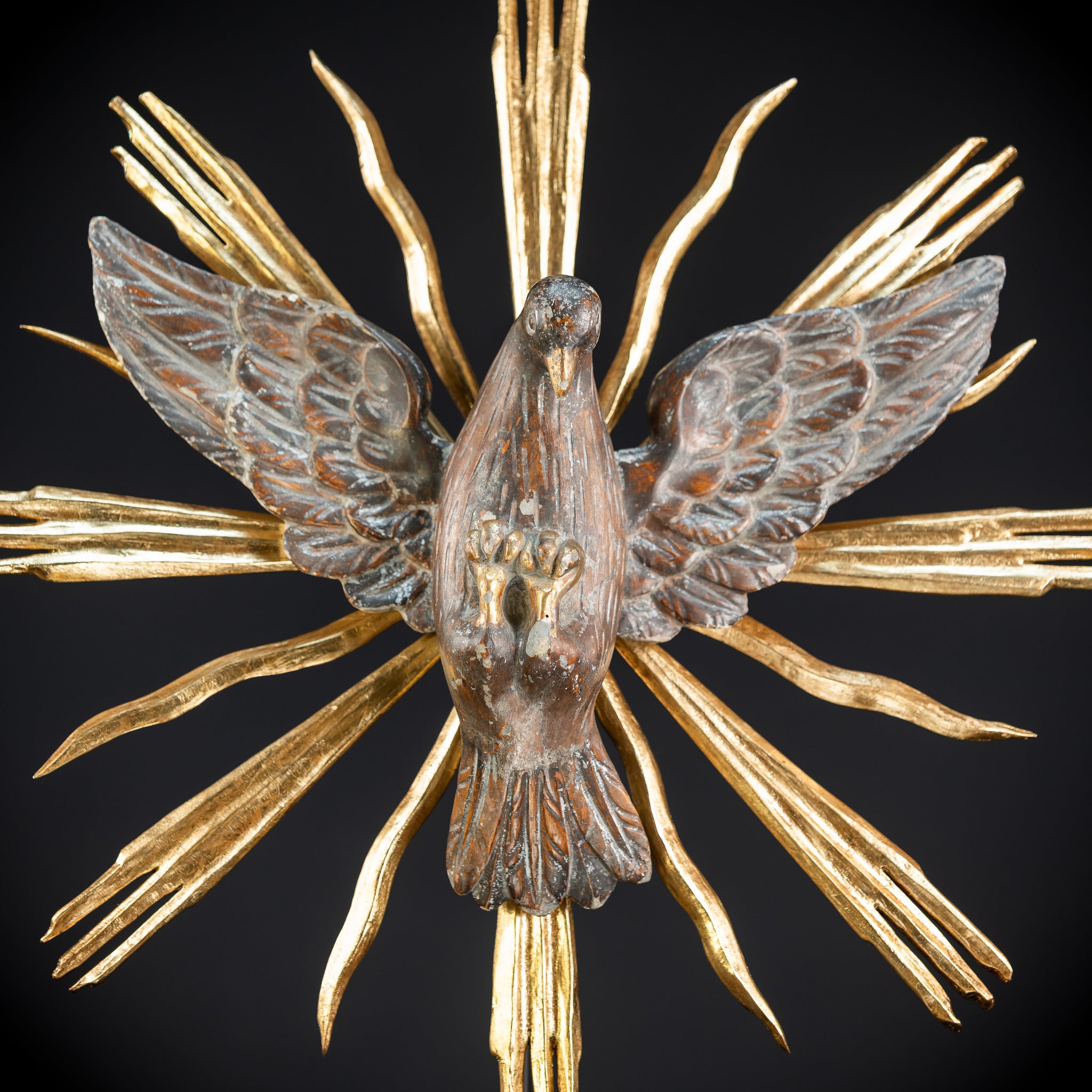 God The Holy Spirit Statue | 1700s Antique 17.5" / 44.5 cm