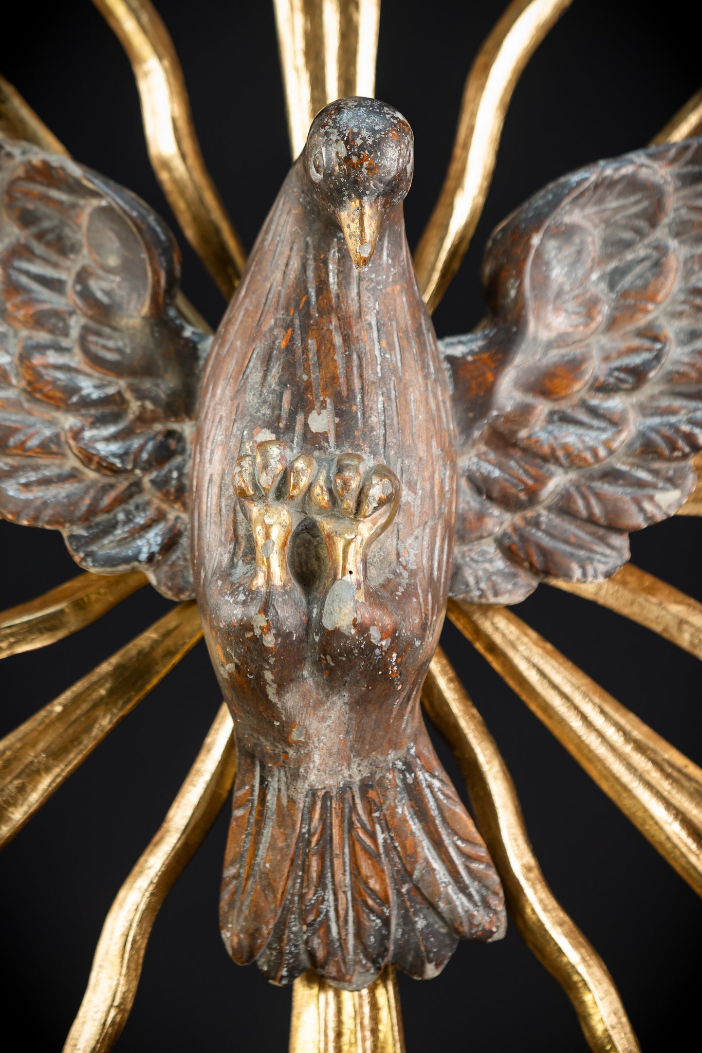 God The Holy Spirit Statue | 1700s Antique 17.5" / 44.5 cm