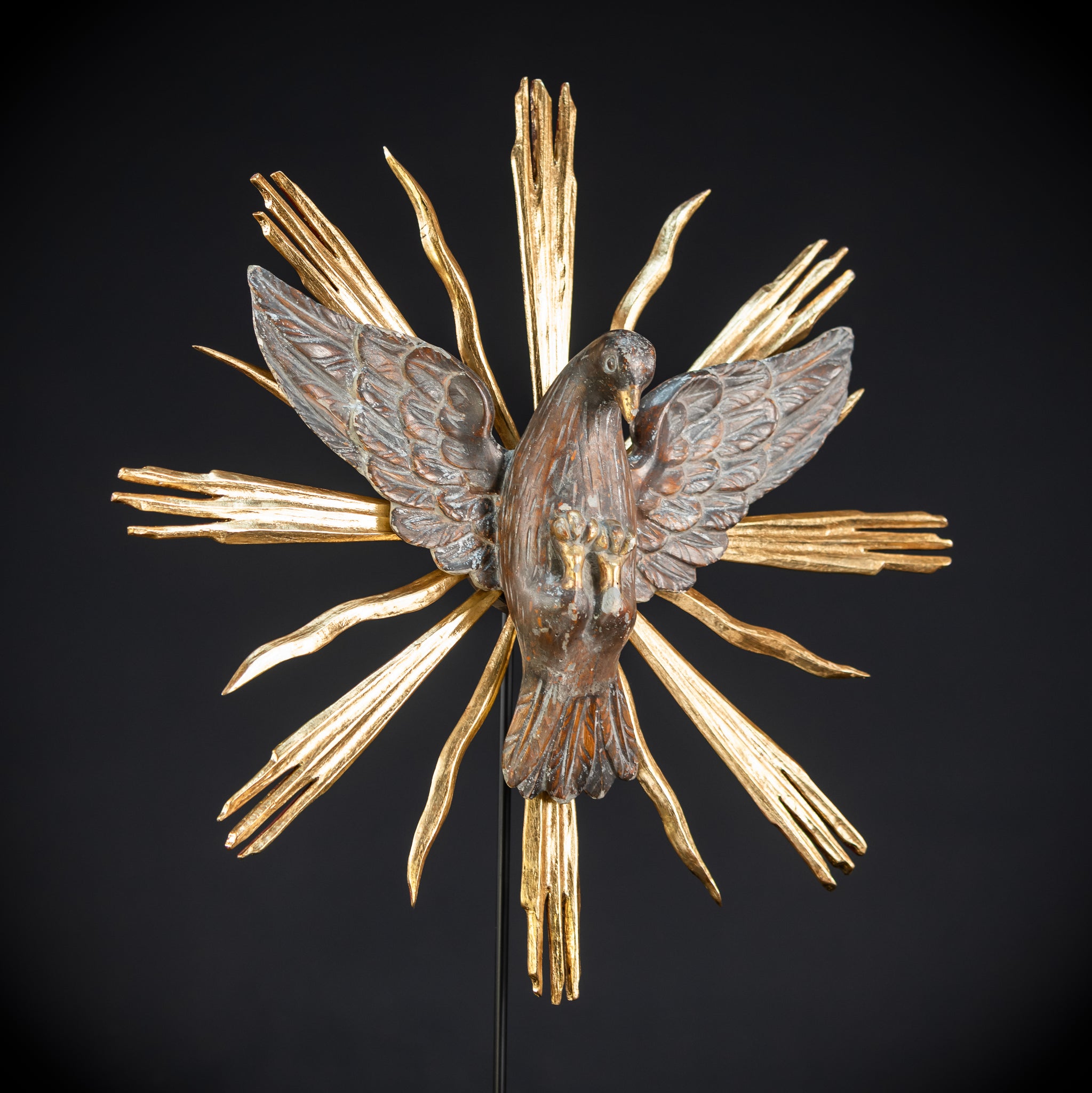 God The Holy Spirit Statue | 1700s Antique 17.5" / 44.5 cm