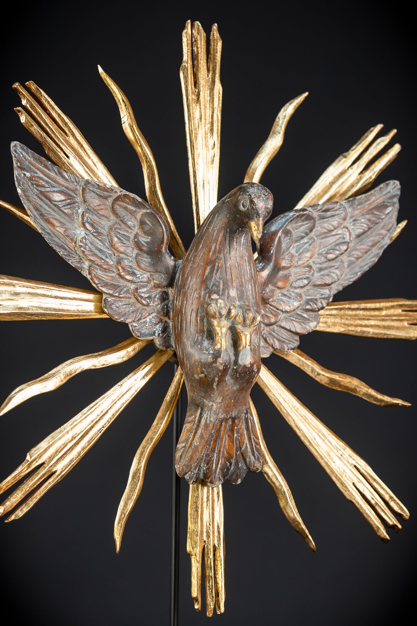 God The Holy Spirit Statue | 1700s Antique 17.5" / 44.5 cm