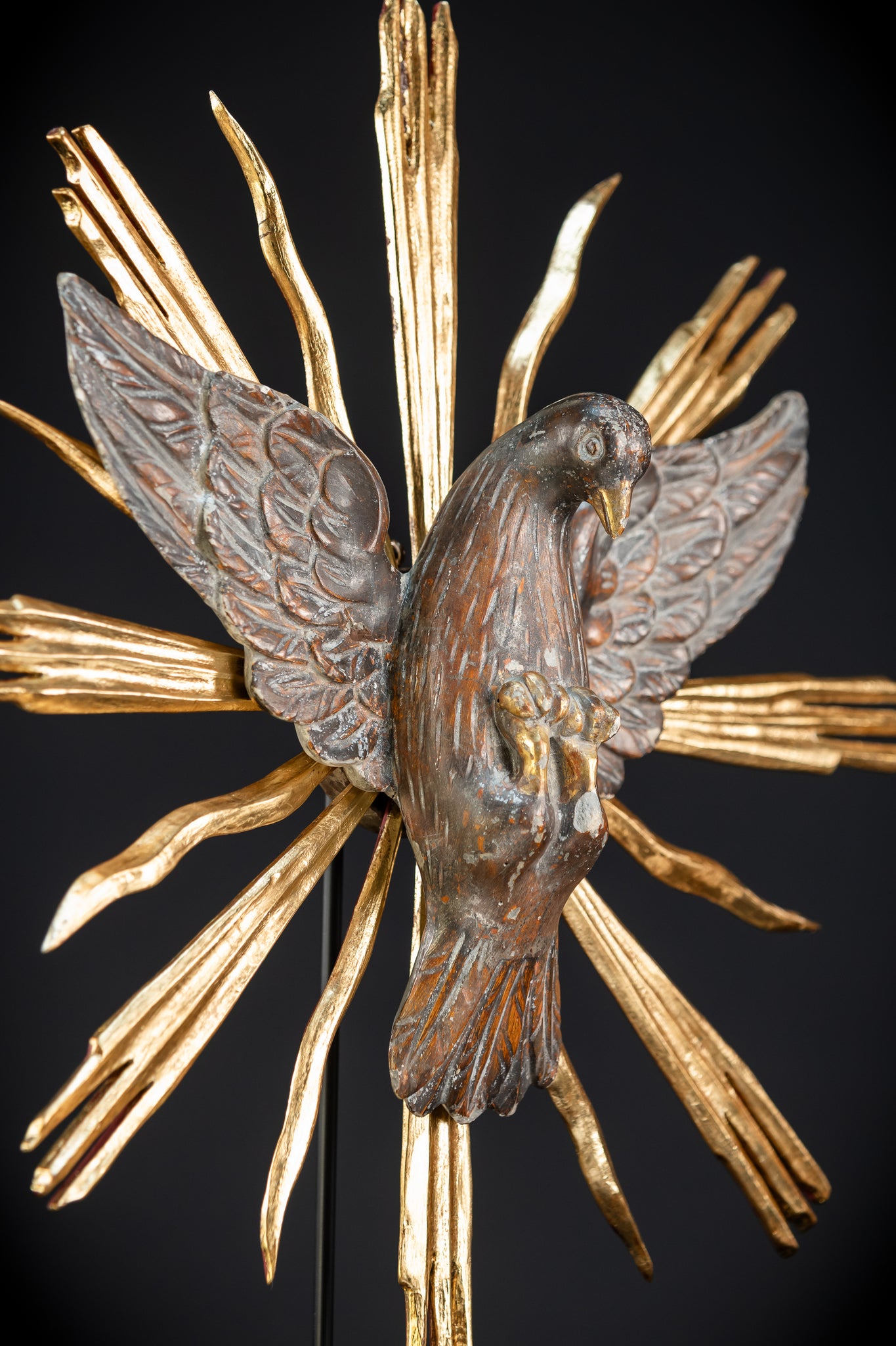 God The Holy Spirit Statue | 1700s Antique 17.5" / 44.5 cm