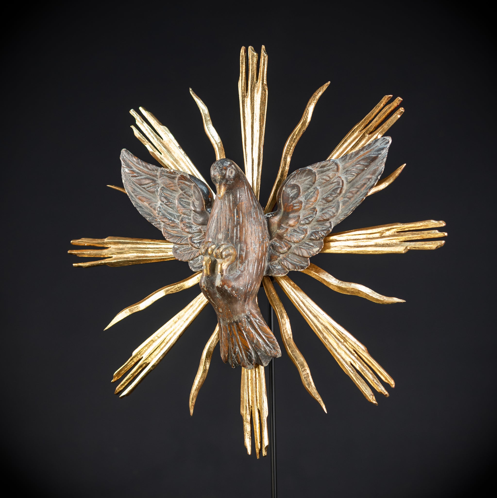 God The Holy Spirit Statue | 1700s Antique 17.5" / 44.5 cm