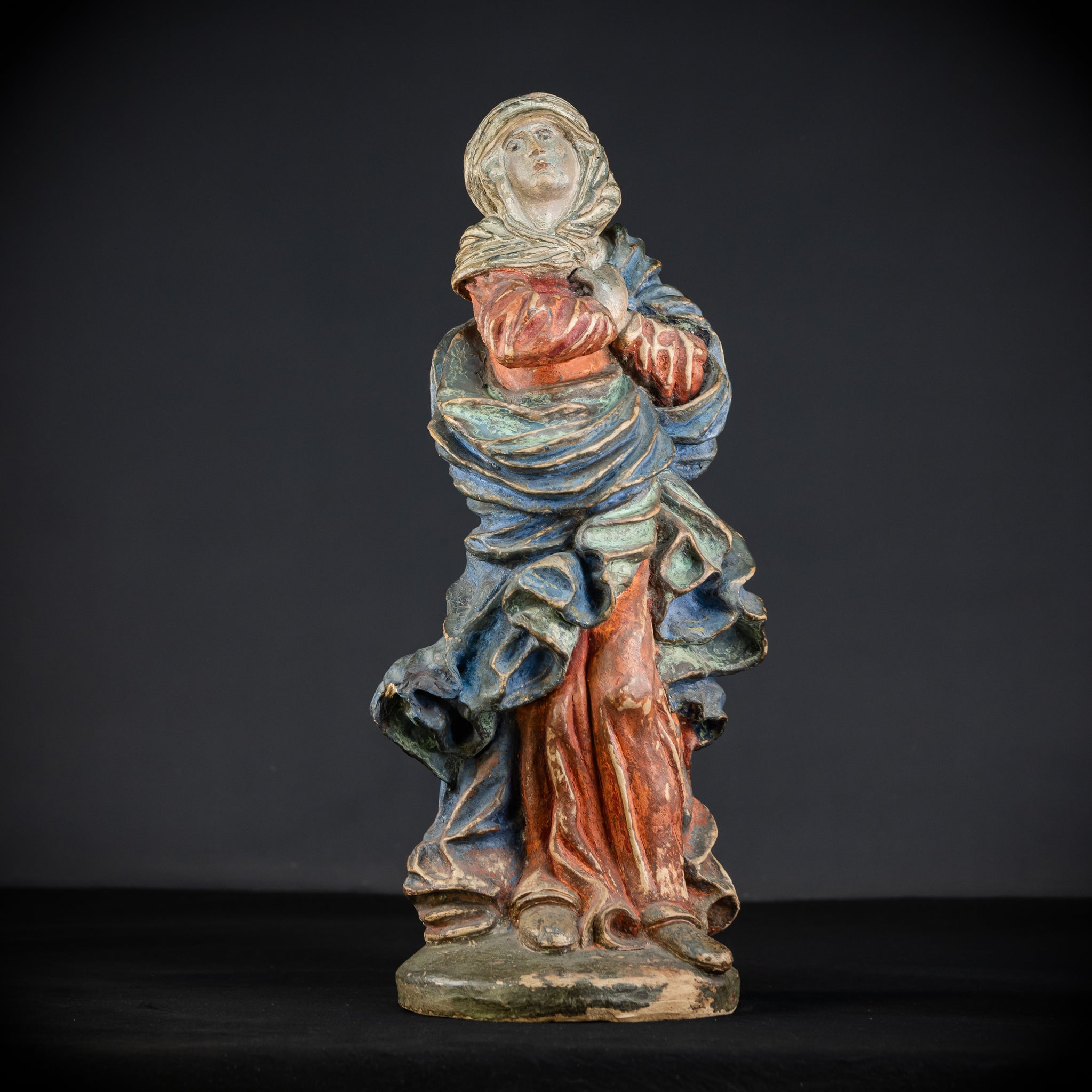 Mater Dolorosa Terracotta Statue | 1700s Baroque | 23.6"