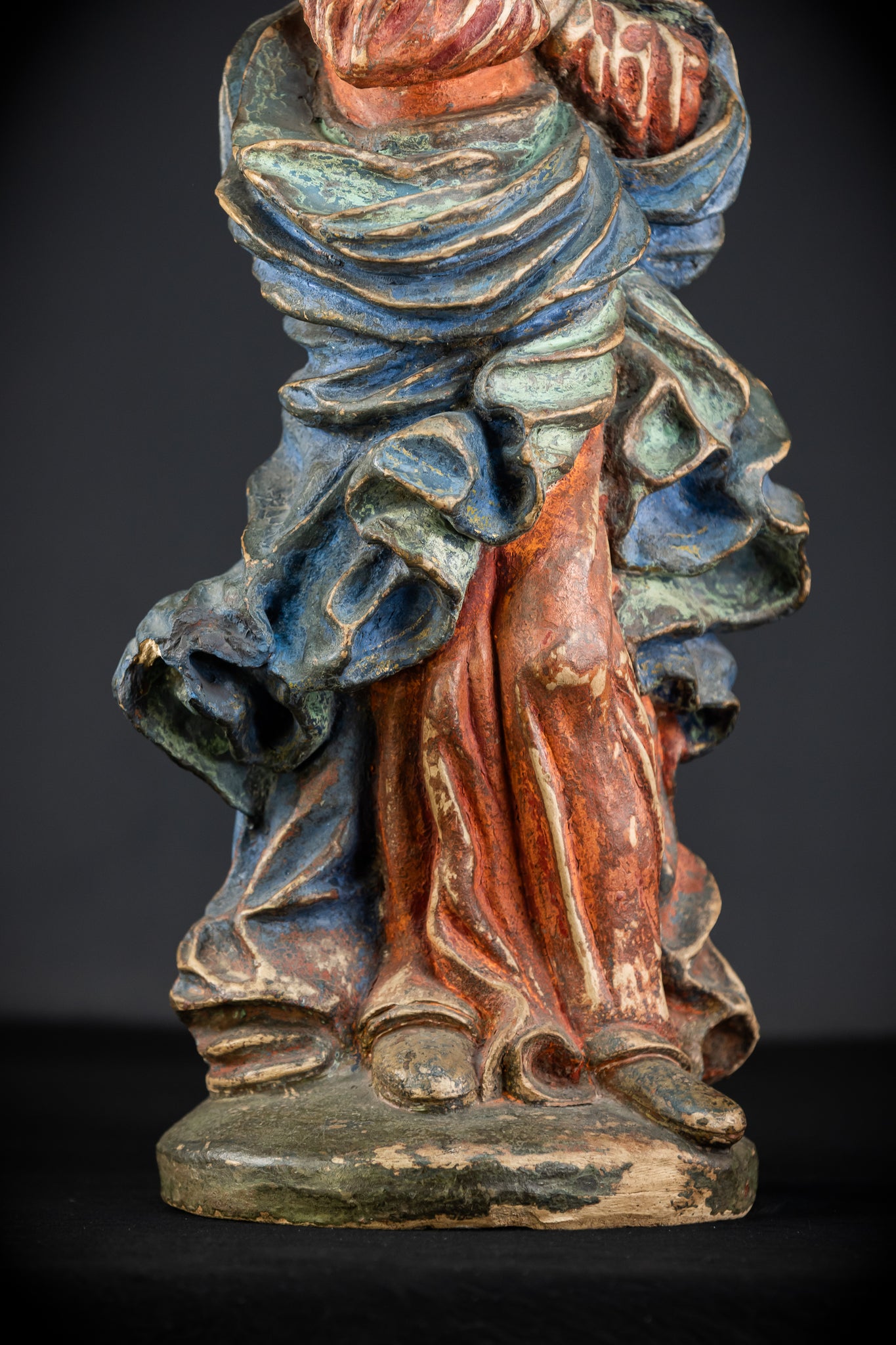 Mater Dolorosa Terracotta Statue | 1700s Baroque | 23.6"