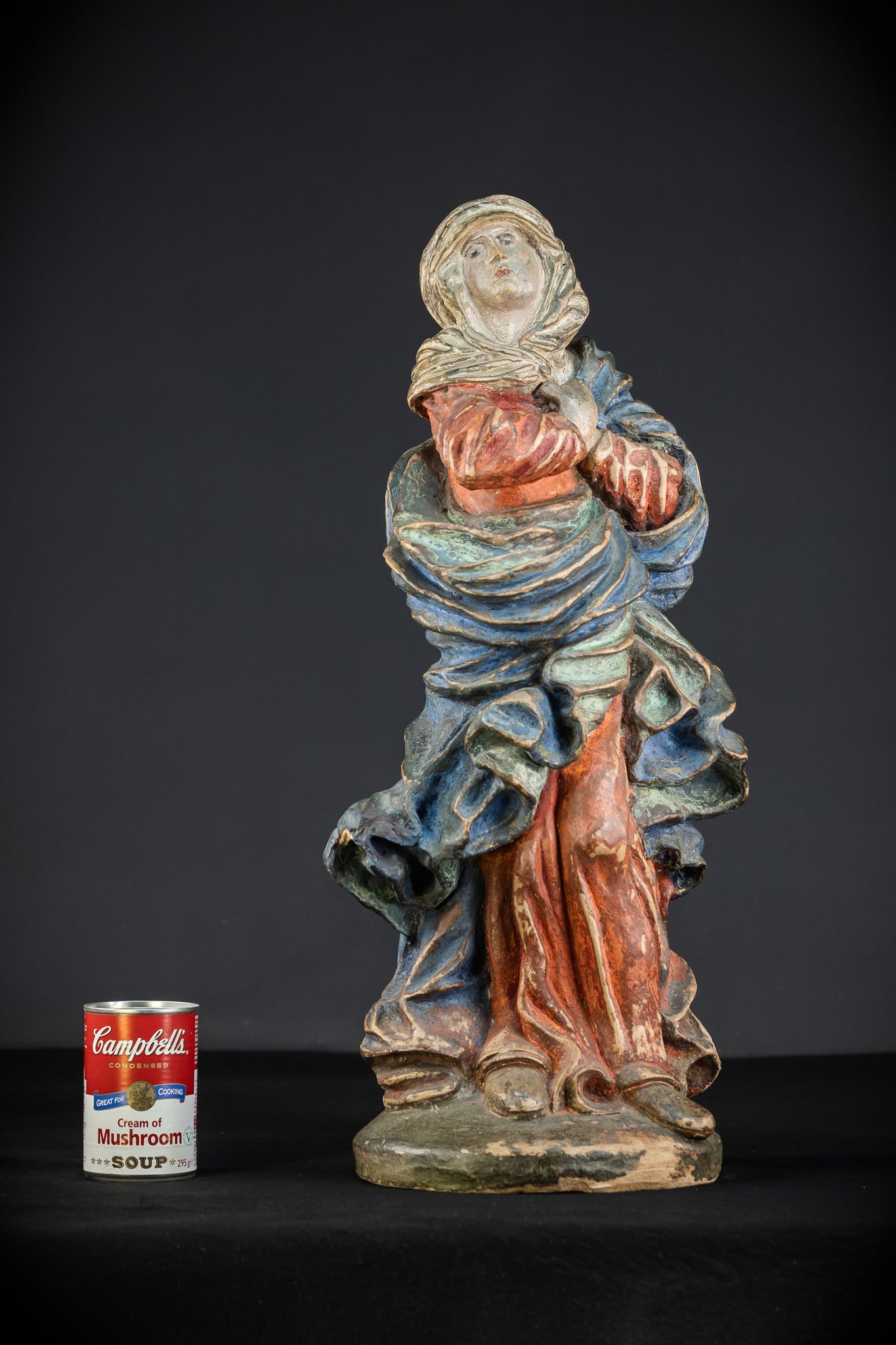 Mater Dolorosa Terracotta Statue | 1700s Baroque | 23.6"
