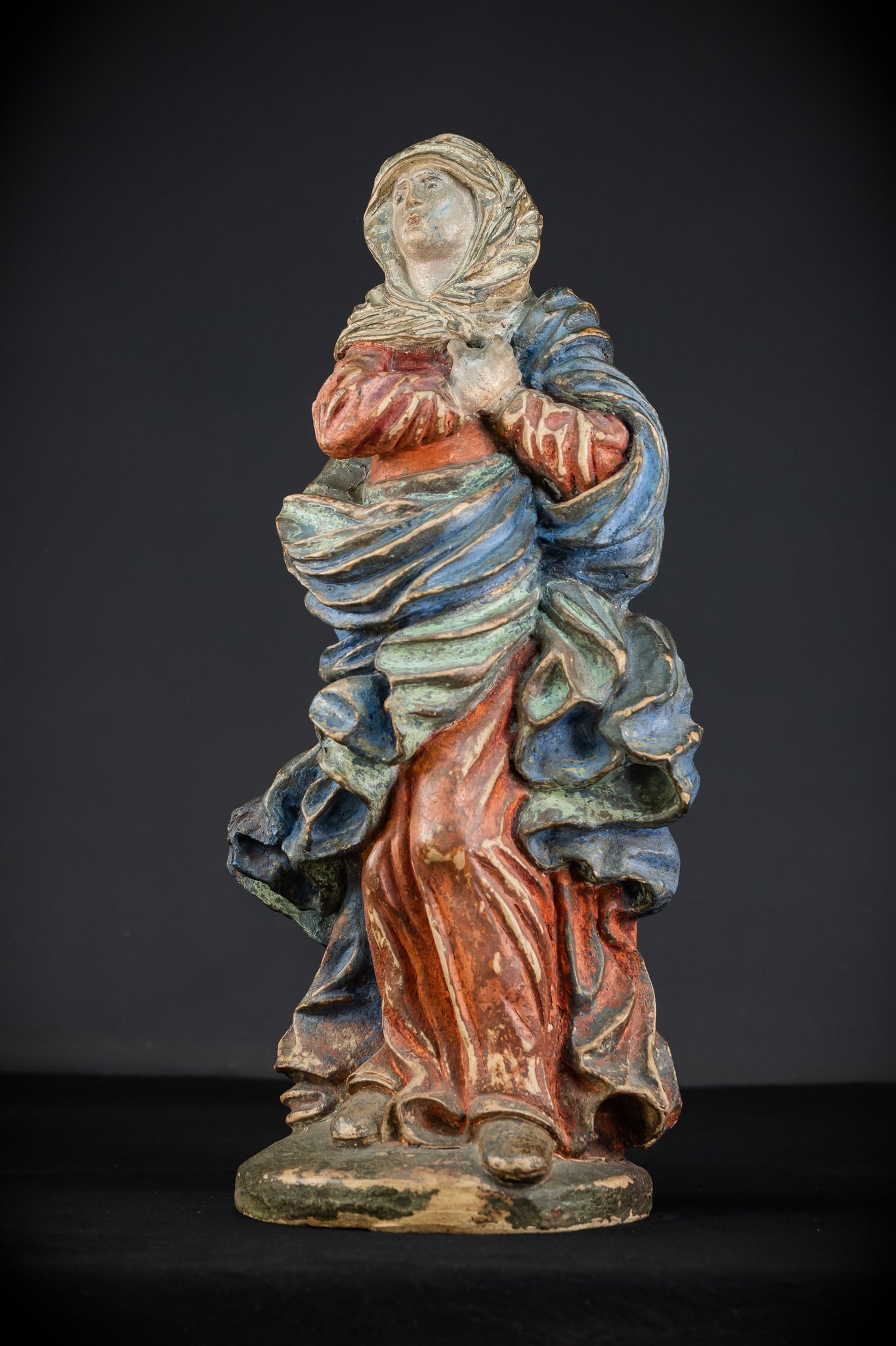 Mater Dolorosa Terracotta Statue | 1700s Baroque | 23.6"