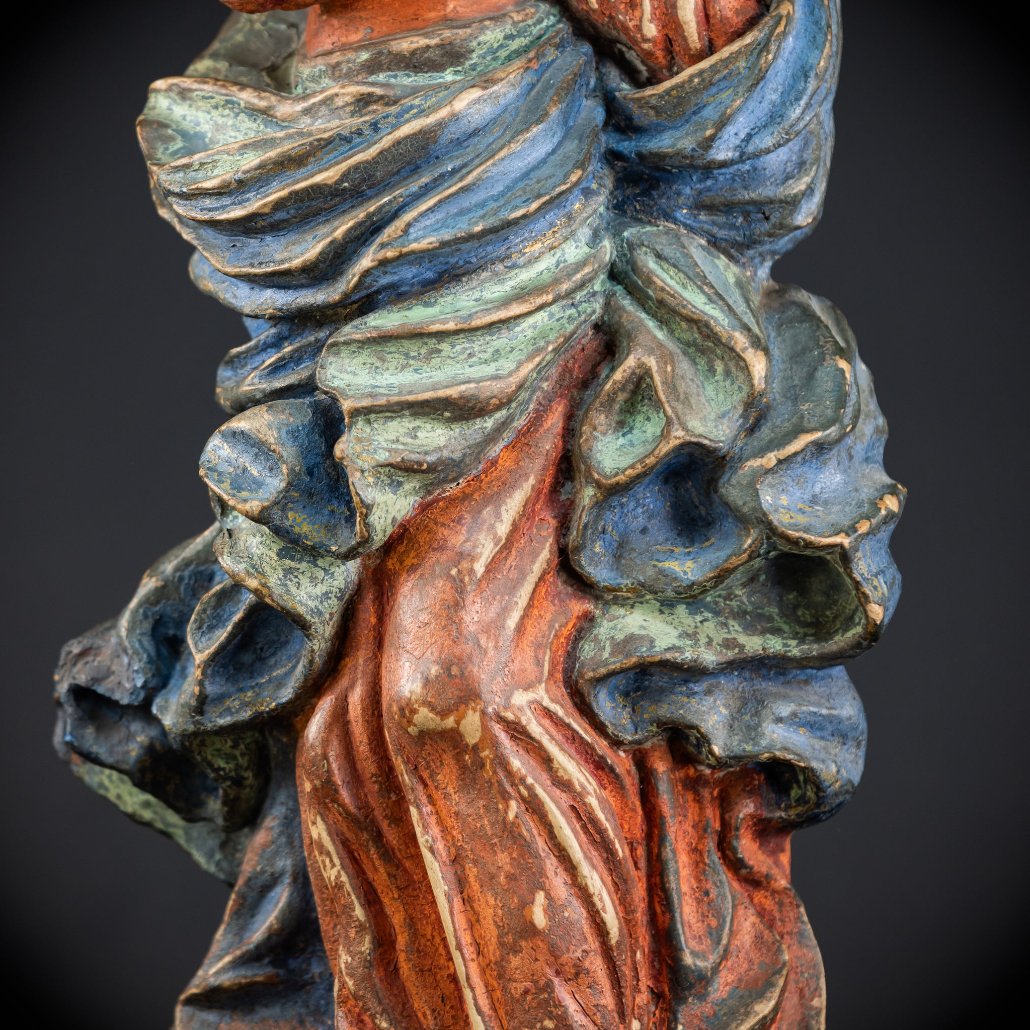 Mater Dolorosa Terracotta Statue | 1700s Baroque | 23.6"