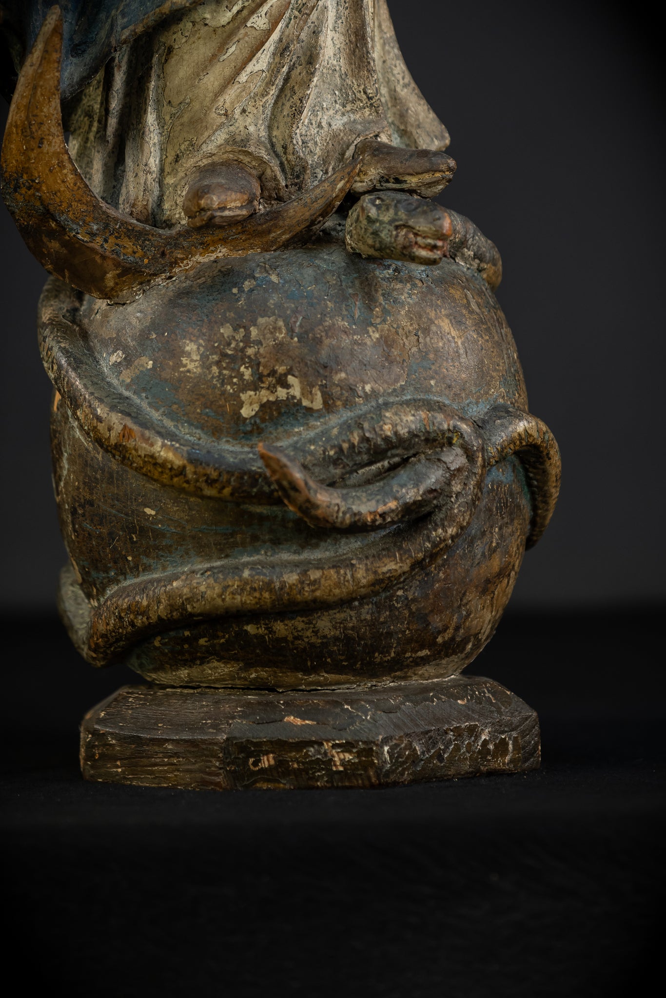 Virgin Mary Wooden Statue | 1700s Antique | 30” / 77 cm
