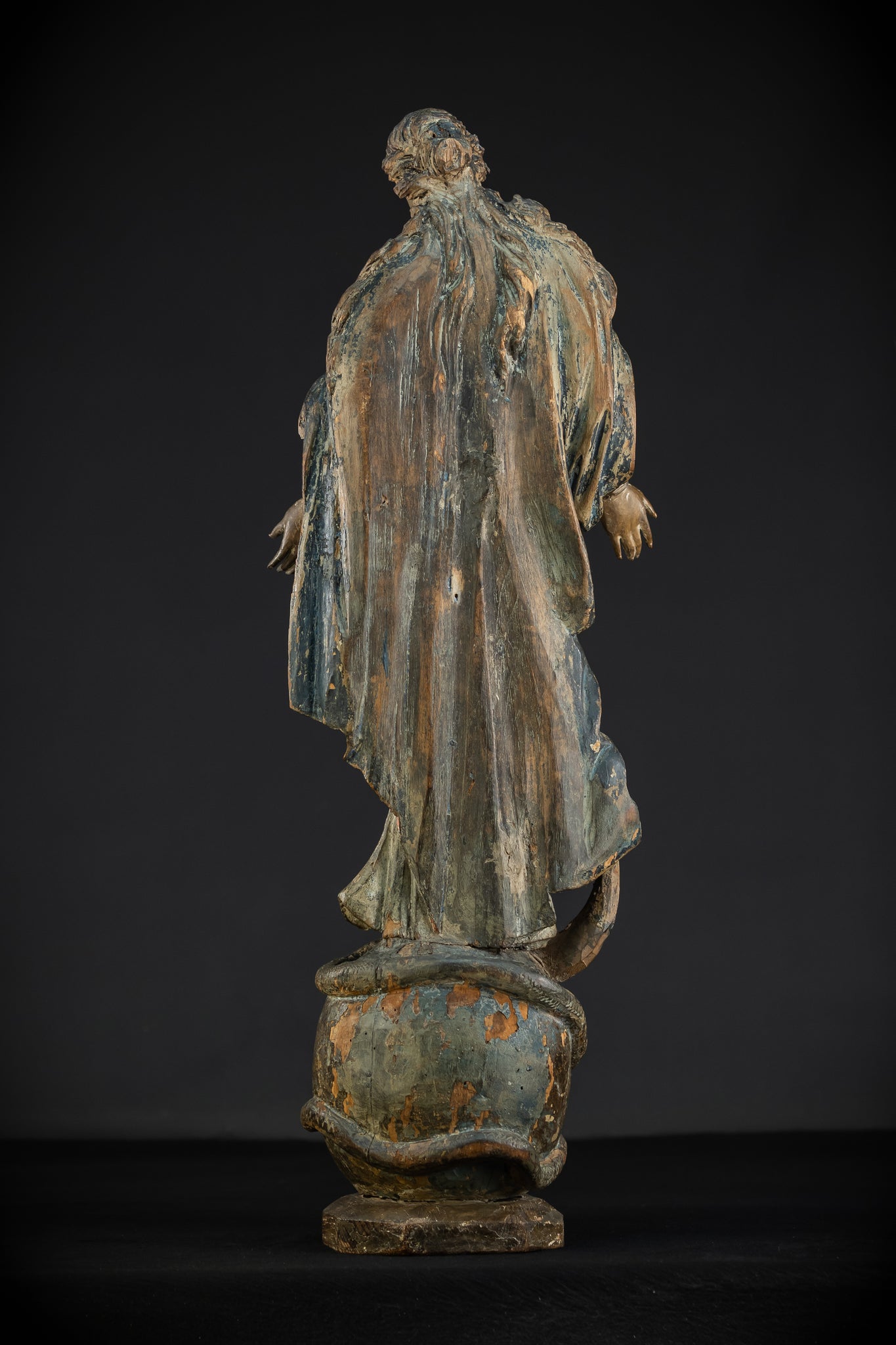 Virgin Mary Wooden Statue | 1700s Antique | 30” / 77 cm