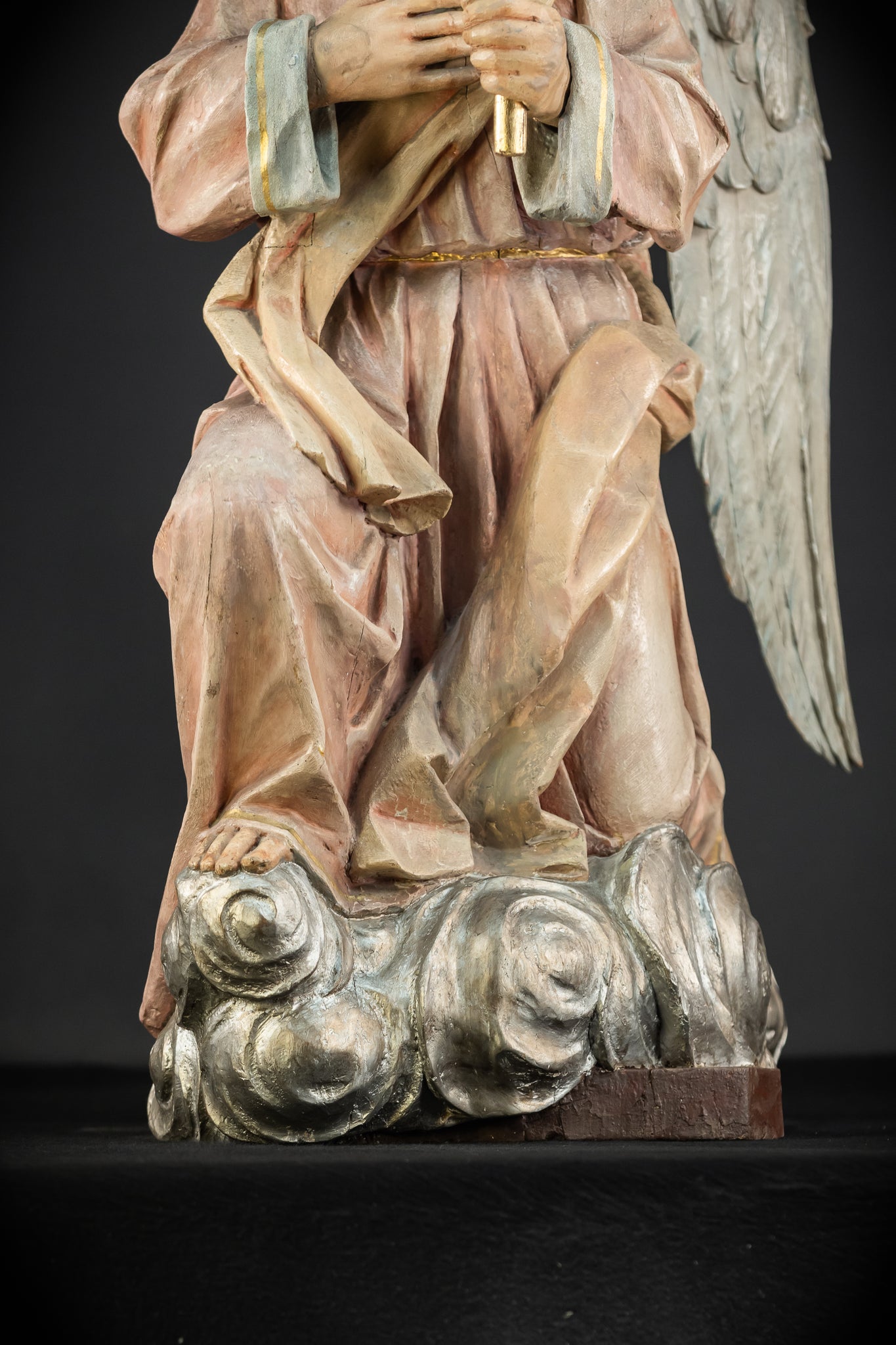 Pair of Angel Statues | 1800s Antique | 33.9" / 86 cm