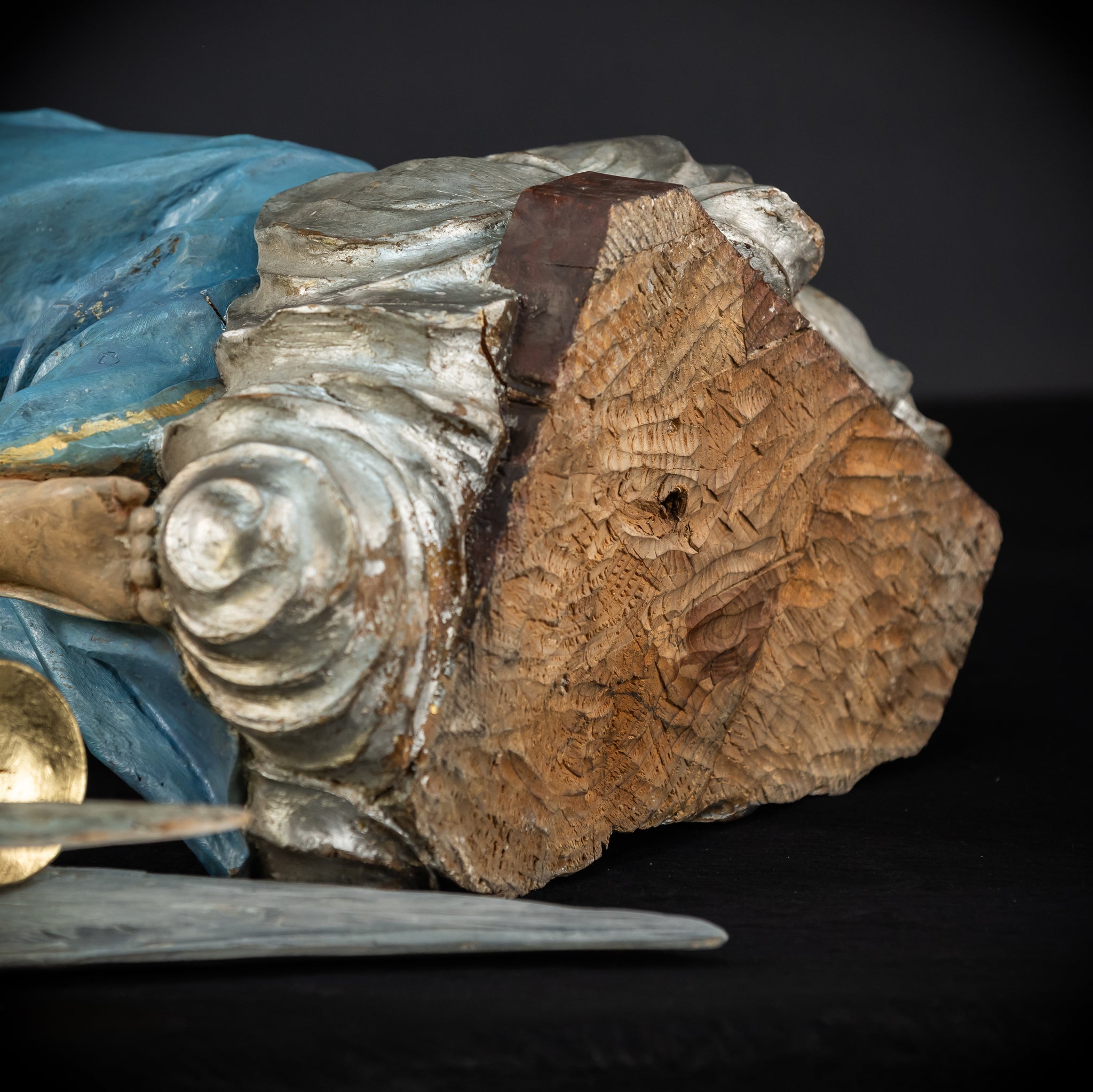 Pair of Angel Statues | 1800s Antique | 33.9" / 86 cm