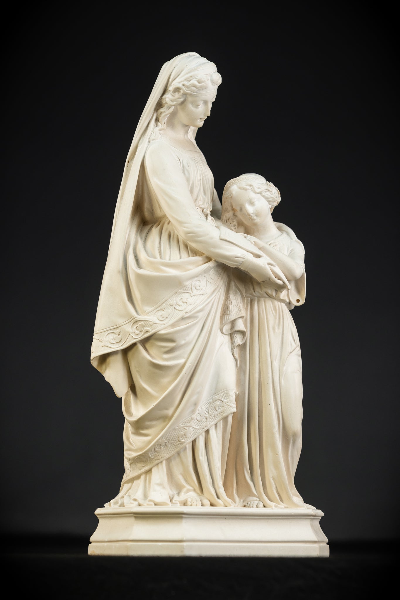 St Anne Teaching the Virgin Mary Meerschaum | 1800s Antique | 15.9"