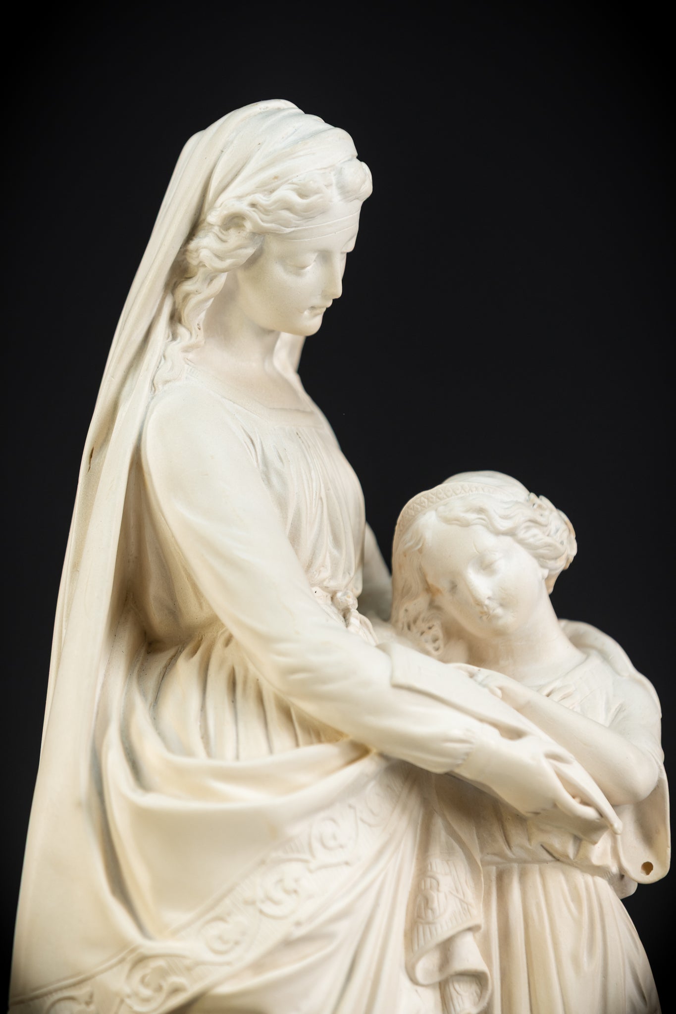 St Anne Teaching the Virgin Mary Meerschaum | 1800s Antique | 15.9"