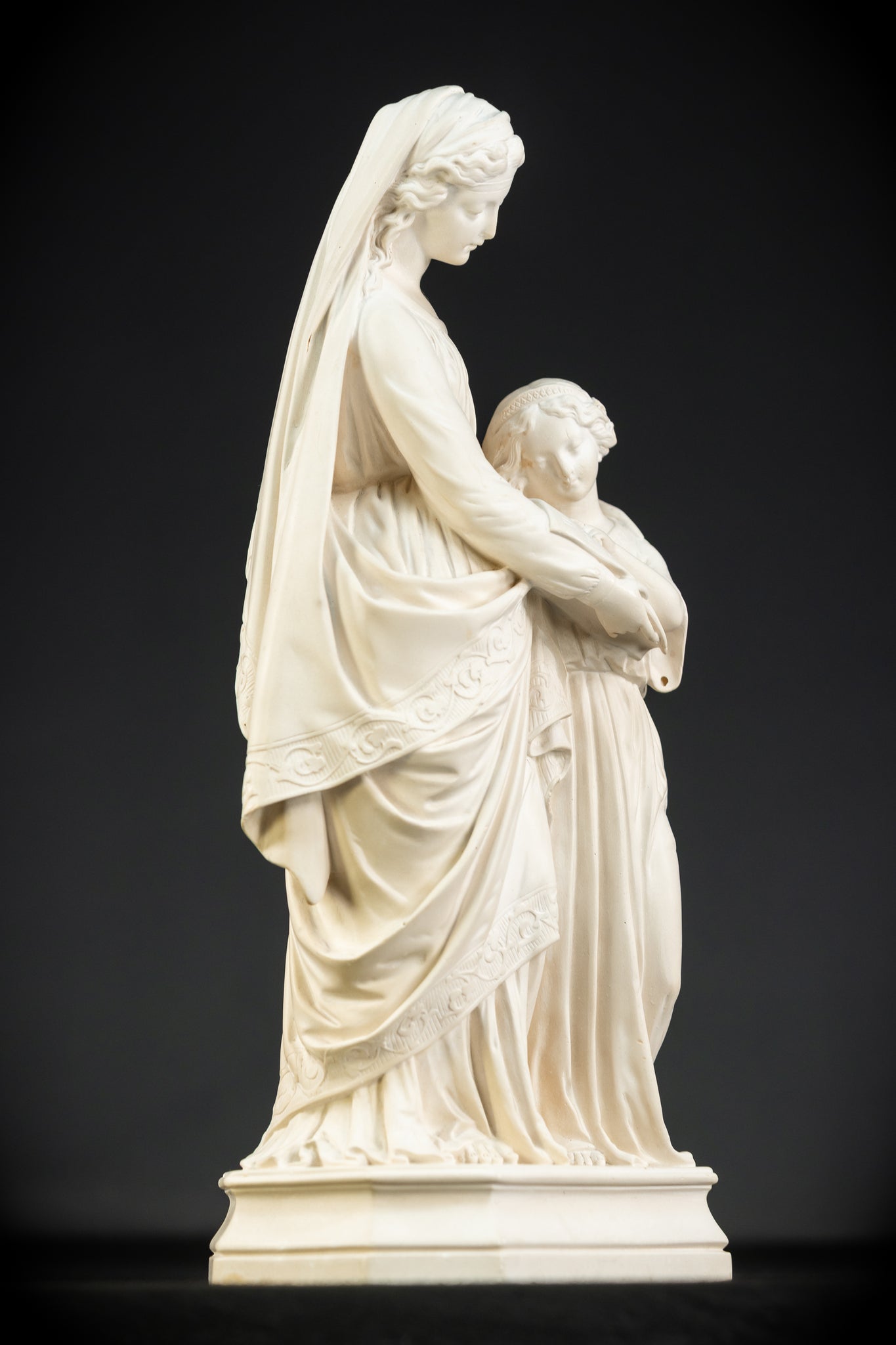 St Anne Teaching the Virgin Mary Meerschaum | 1800s Antique | 15.9"