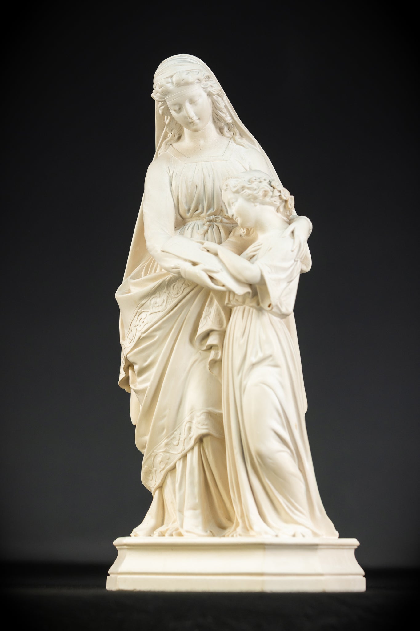 St Anne Teaching the Virgin Mary Meerschaum | 1800s Antique | 15.9"