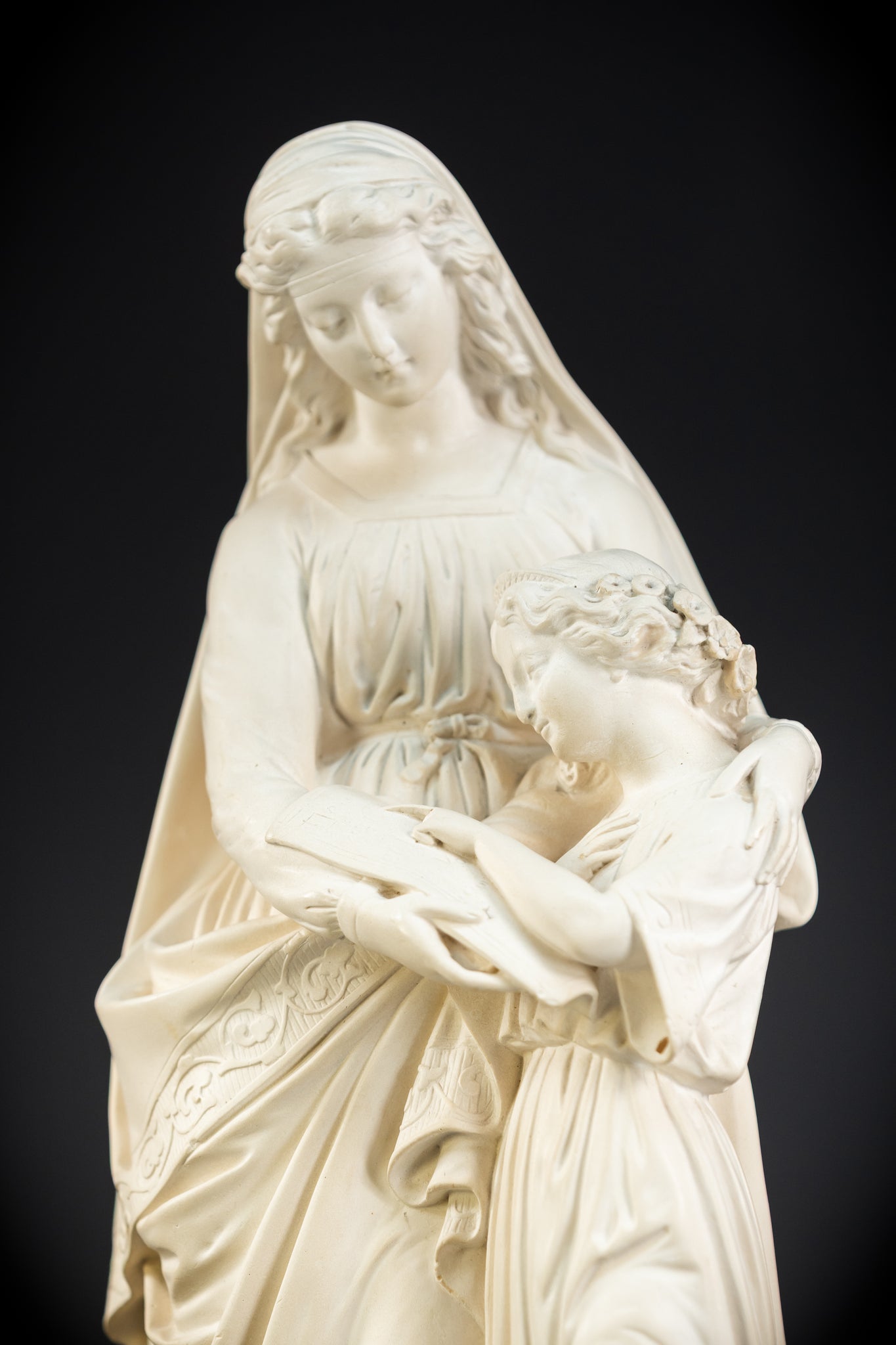 St Anne Teaching the Virgin Mary Meerschaum | 1800s Antique | 15.9"