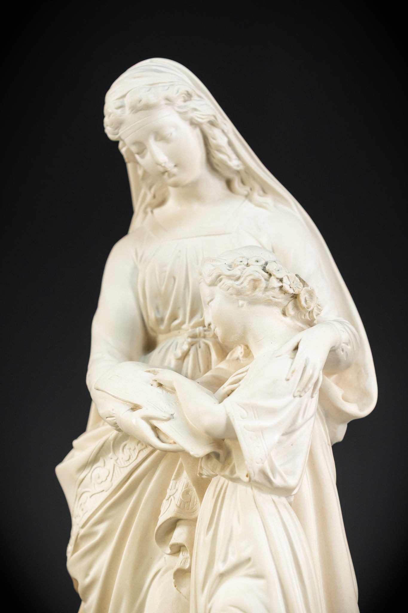 St Anne Teaching the Virgin Mary Meerschaum | 1800s Antique | 15.9"